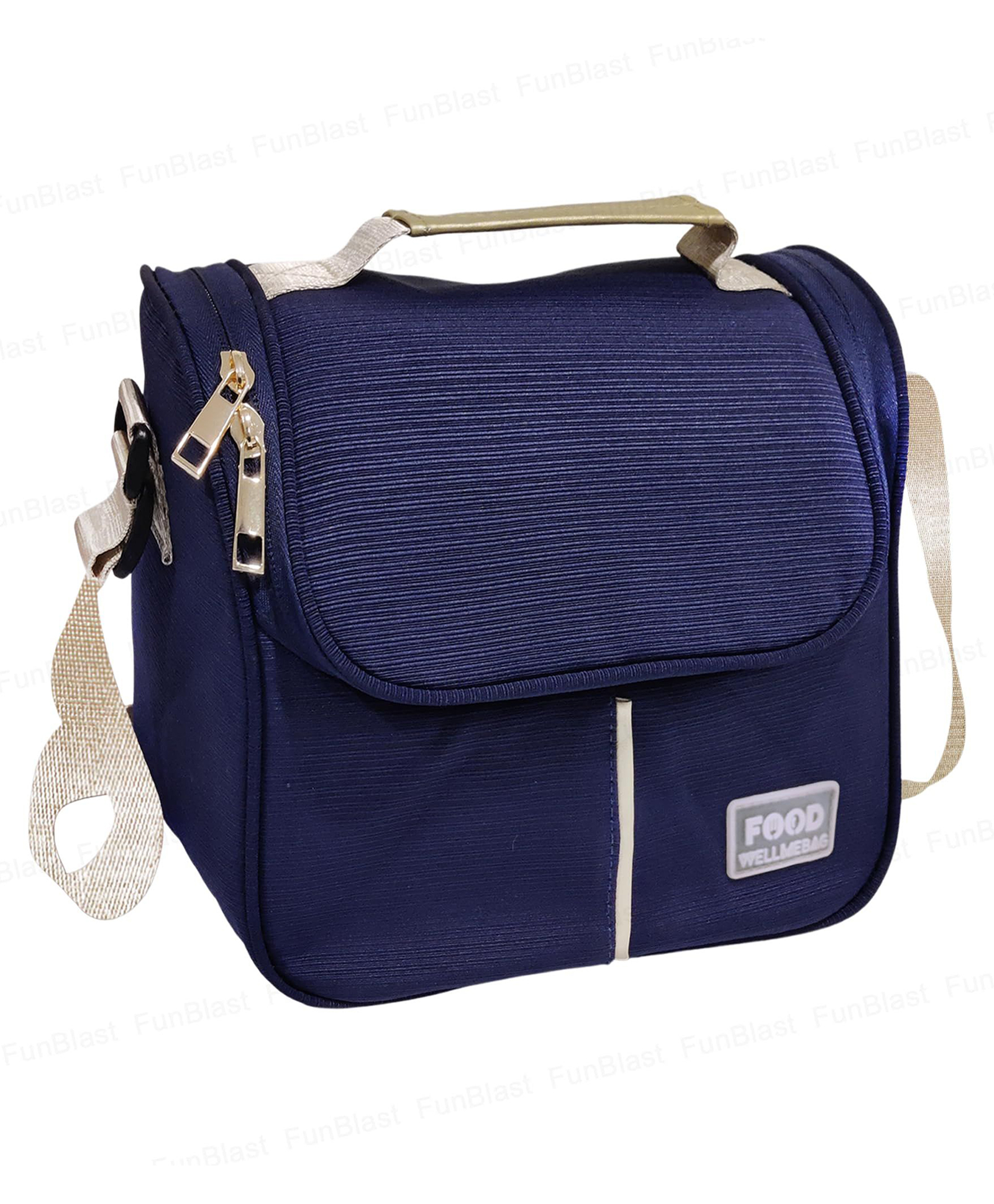 FunBlast Insulated Travel Lunch Bag with Adjustable Straps & Handle Blue-image-38