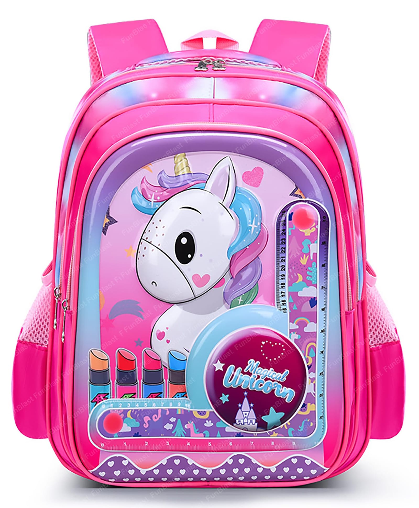 FunBlast 15.7 Inches Unicorn Large Capacity School Bag for Girls Pack of 1- Multicolor-image-49
