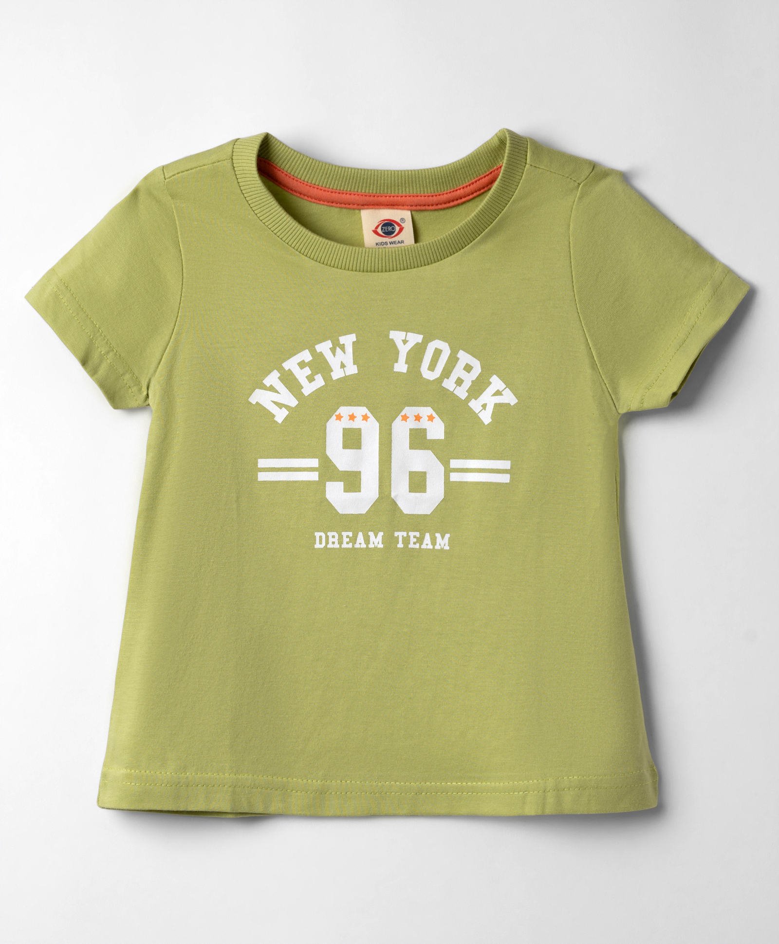 Zero Cotton Sinker Knit Half Sleeves Text Printed T-Shirt - Green-picture-24