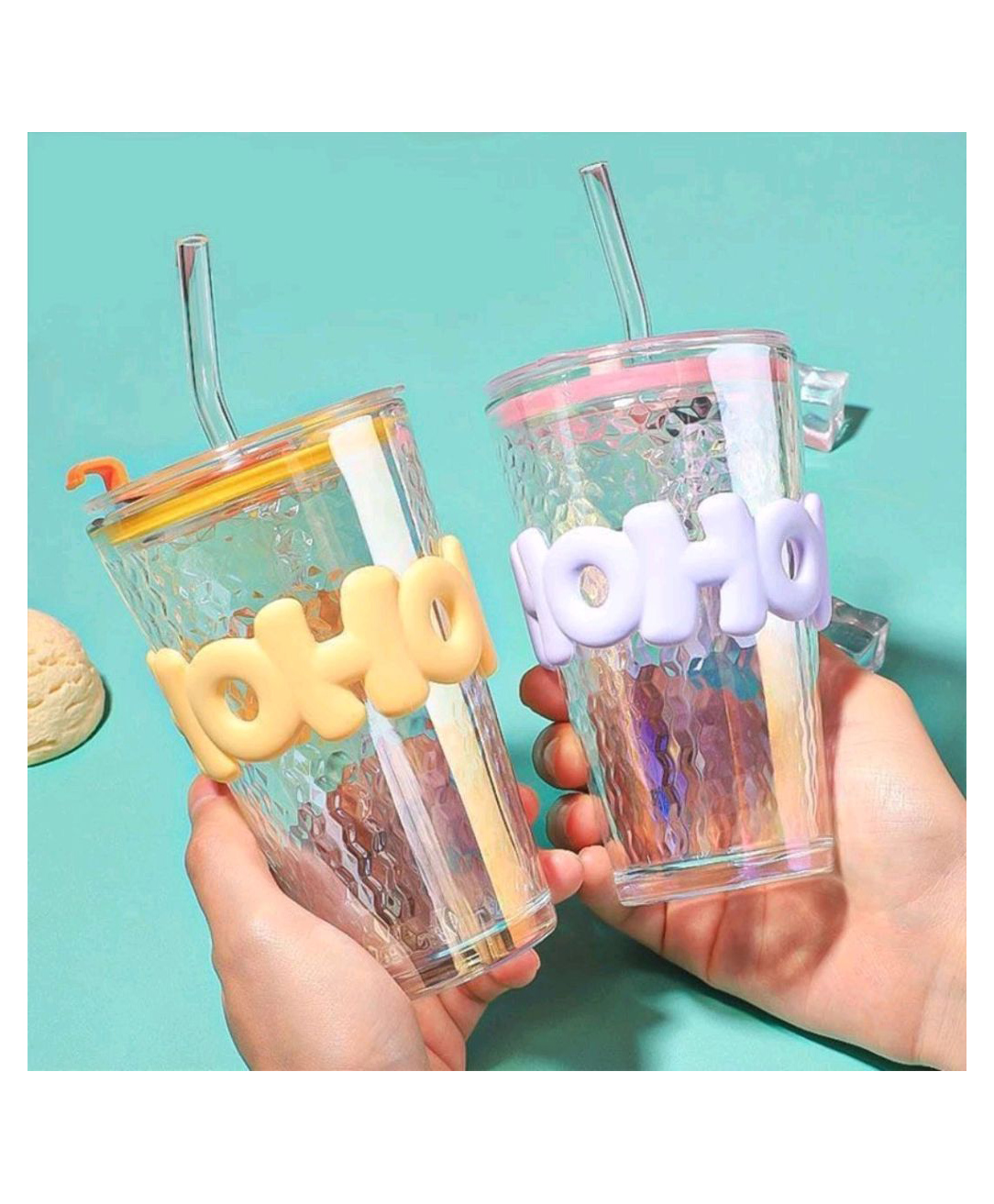 Ulifestyle Snap Lock Silicone Grip HOHO Big Sipper Mug Tumbler with Straw, 1pc, 470ml - Color May Vary-image-12