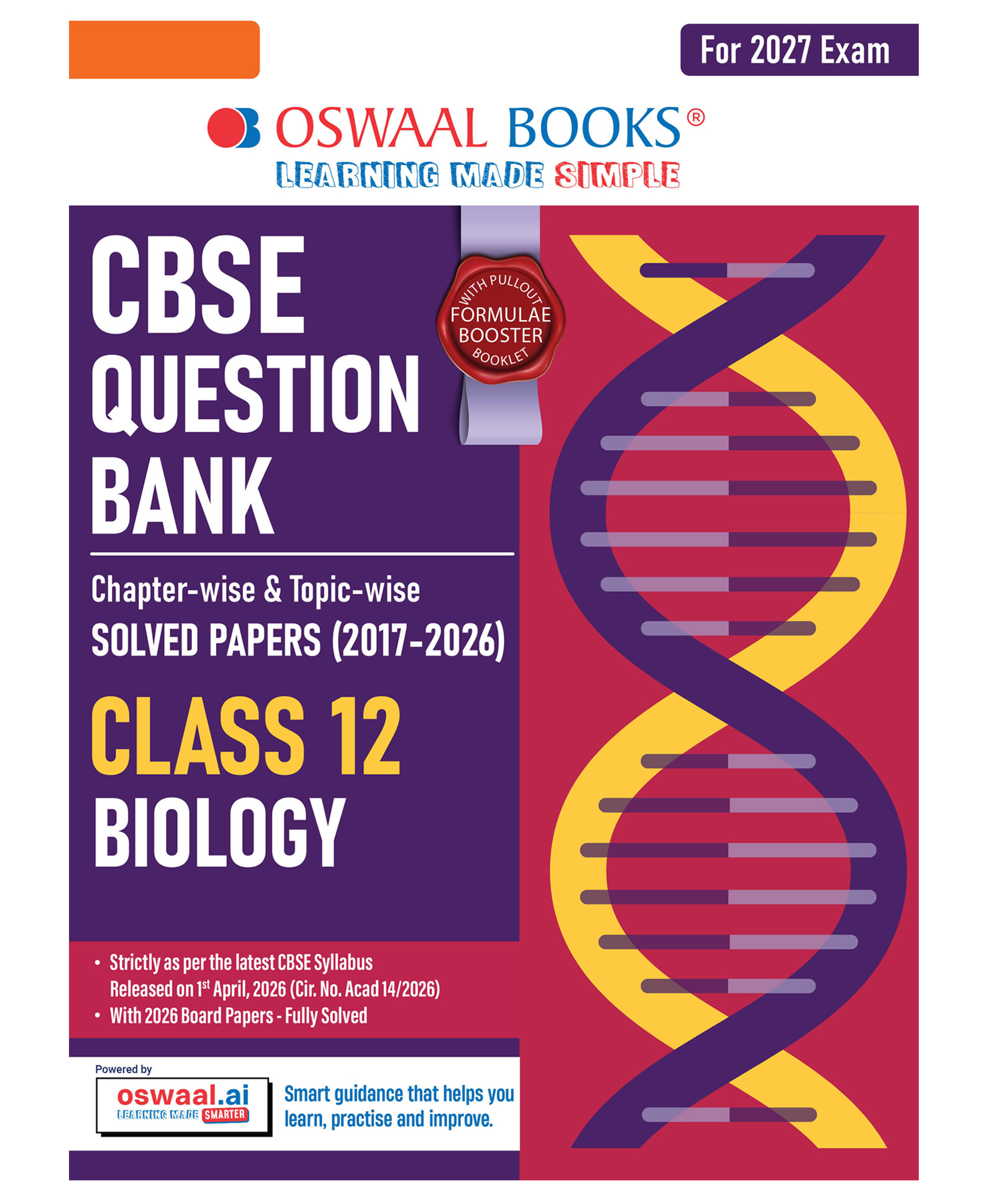 OSWAAL BOOKS CBSE Class 12 Biology Question Bank | Chapter & Topic-wise Solved Papers (20172026) | Based on Latest Syllabus (April 2026) |-image-23