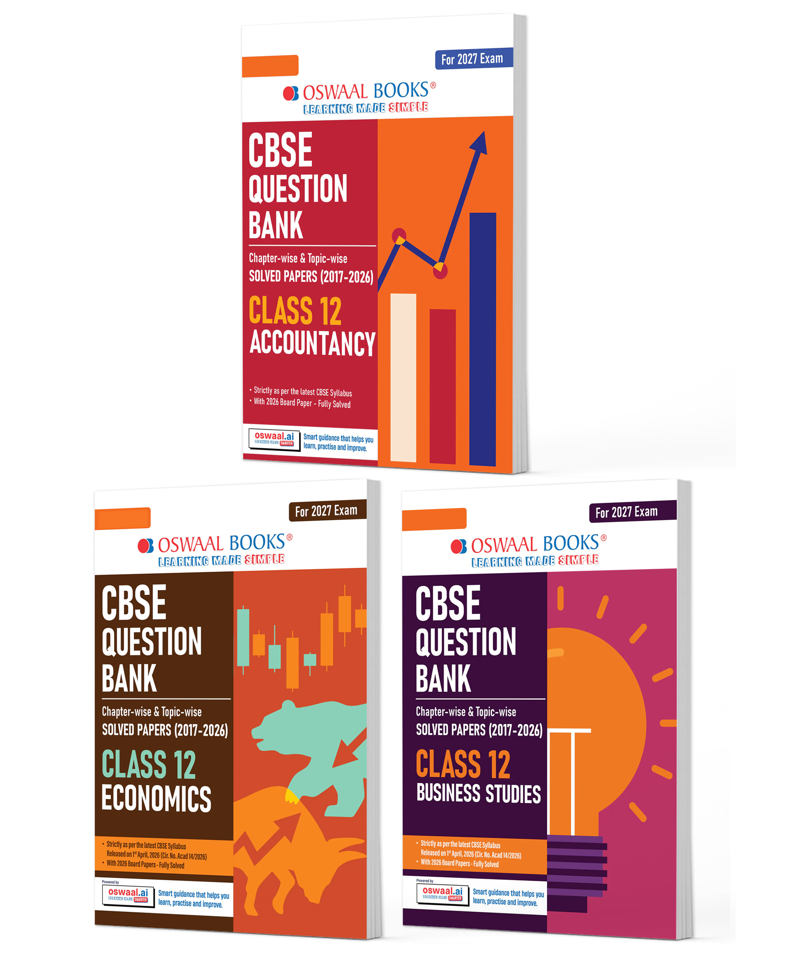 OSWAAL BOOKS CBSE Question Bank for Class 12 Accountancy, Economics & Business Studies (Set of 3) Chapter & Topic-wise Solved Papers (2017-2026) | Includes 2026 solved Papers-image-44
