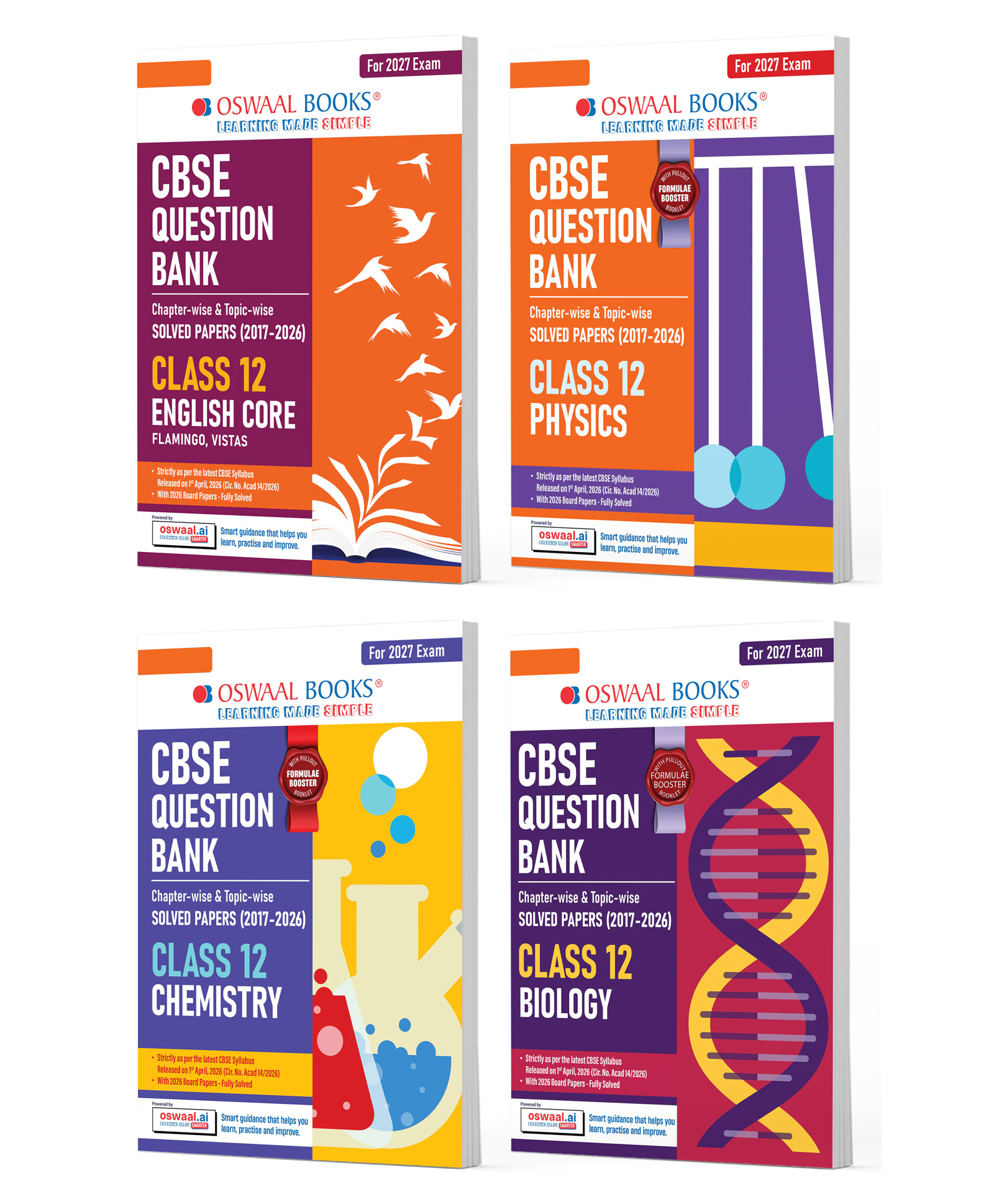 OSWAAL BOOKS CBSE Question Bank for Class 12 English Core, Physics, Chemistry & Biology (Set of 4) Chapter & Topic-wise: Solved Papers (2017-2026) | Includes 2026 solved Papers-image-42