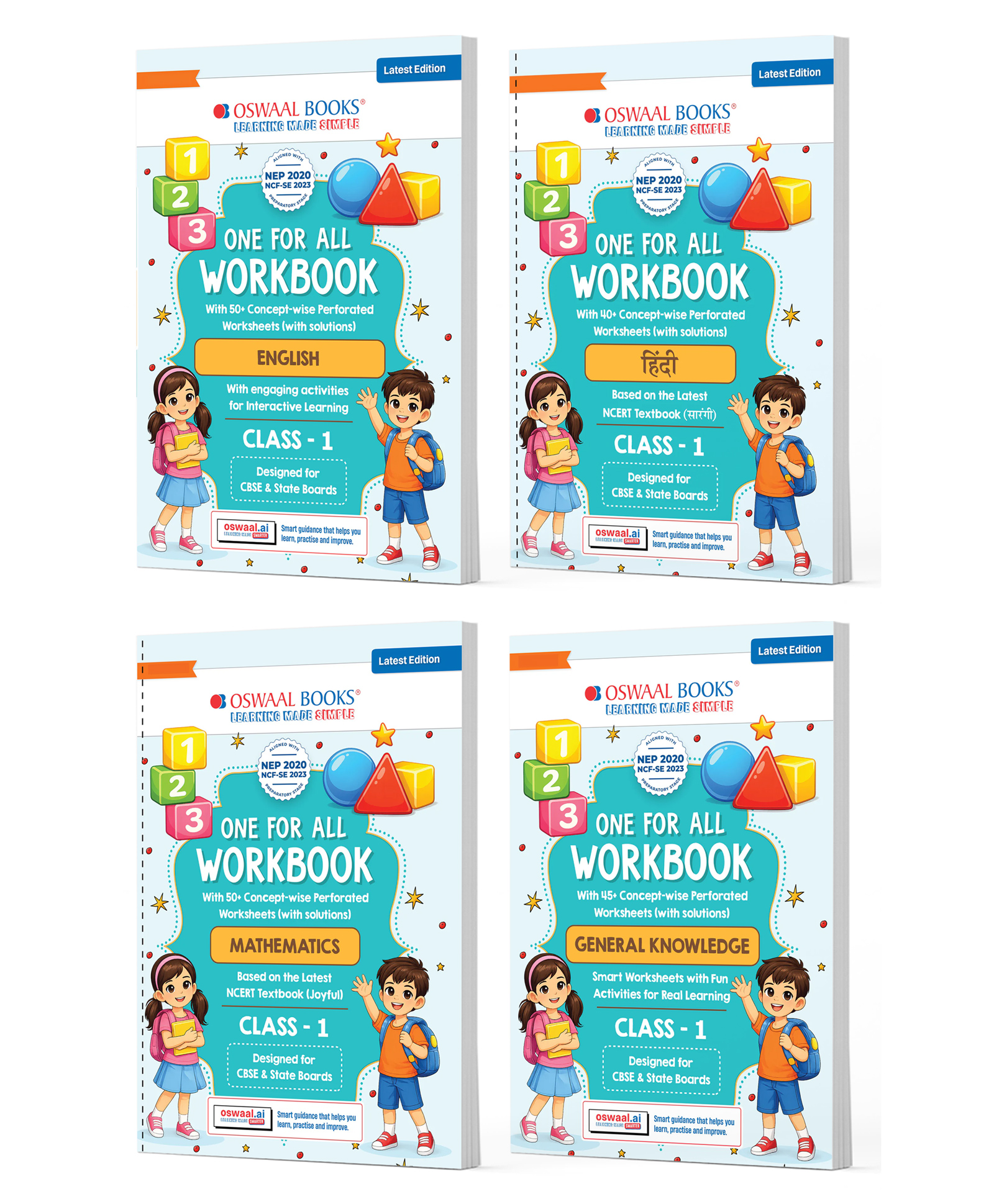 OSWAAL BOOKS One for All Workbook Class 1 English, Hindi, Maths & GK (Set of 4 Books) | 50+ Concept-wise Perforated Worksheets | NEP 2020 & NCF 2023 Aligned | For CBSE & State Boards-picture-29