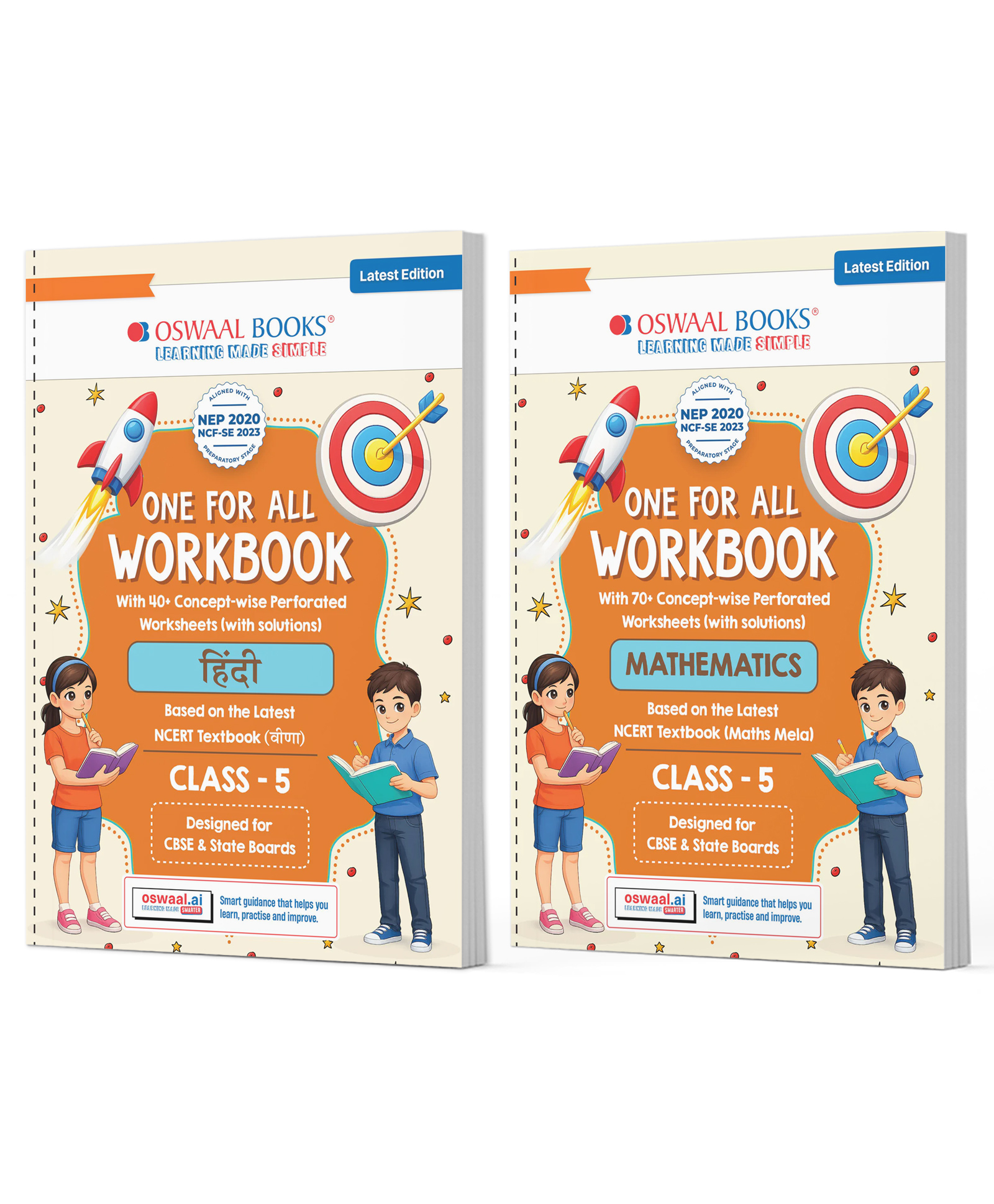 OSWAAL BOOKS One for All Workbook Class 5 Hindi & Maths (Set of 2 Books) | 50+ Concept-wise Perforated Worksheets | NEP 2020 & NCF 2023 Aligned | For CBSE & State Boards-image-31