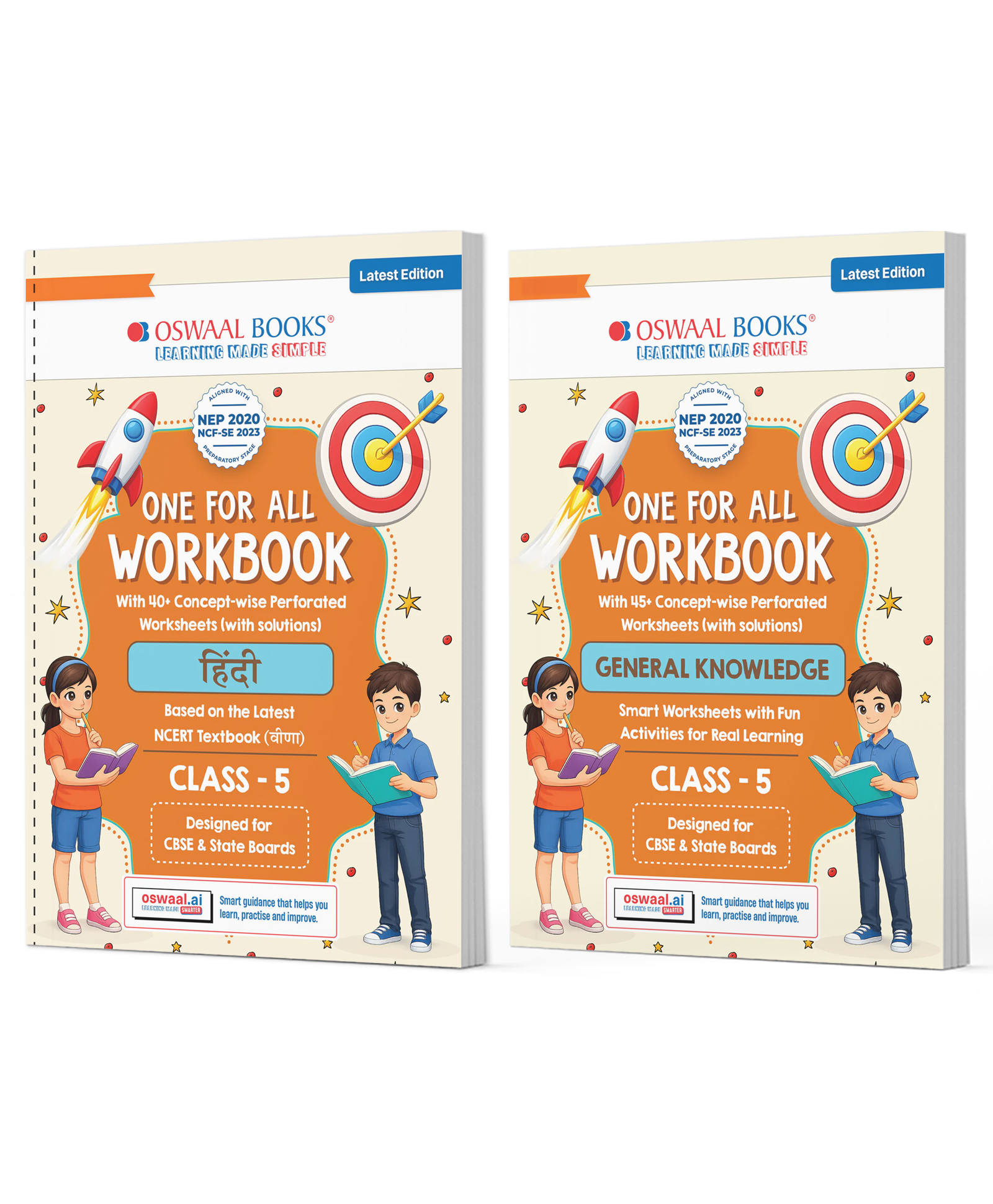 OSWAAL BOOKS One for All Workbook Class 5 Hindi & General Knowledge (Set of 2 Books) | 50+ Concept-wise Perforated Worksheets | NEP 2020 & NCF 2023 Aligned | For CBSE & State Boards-image-36