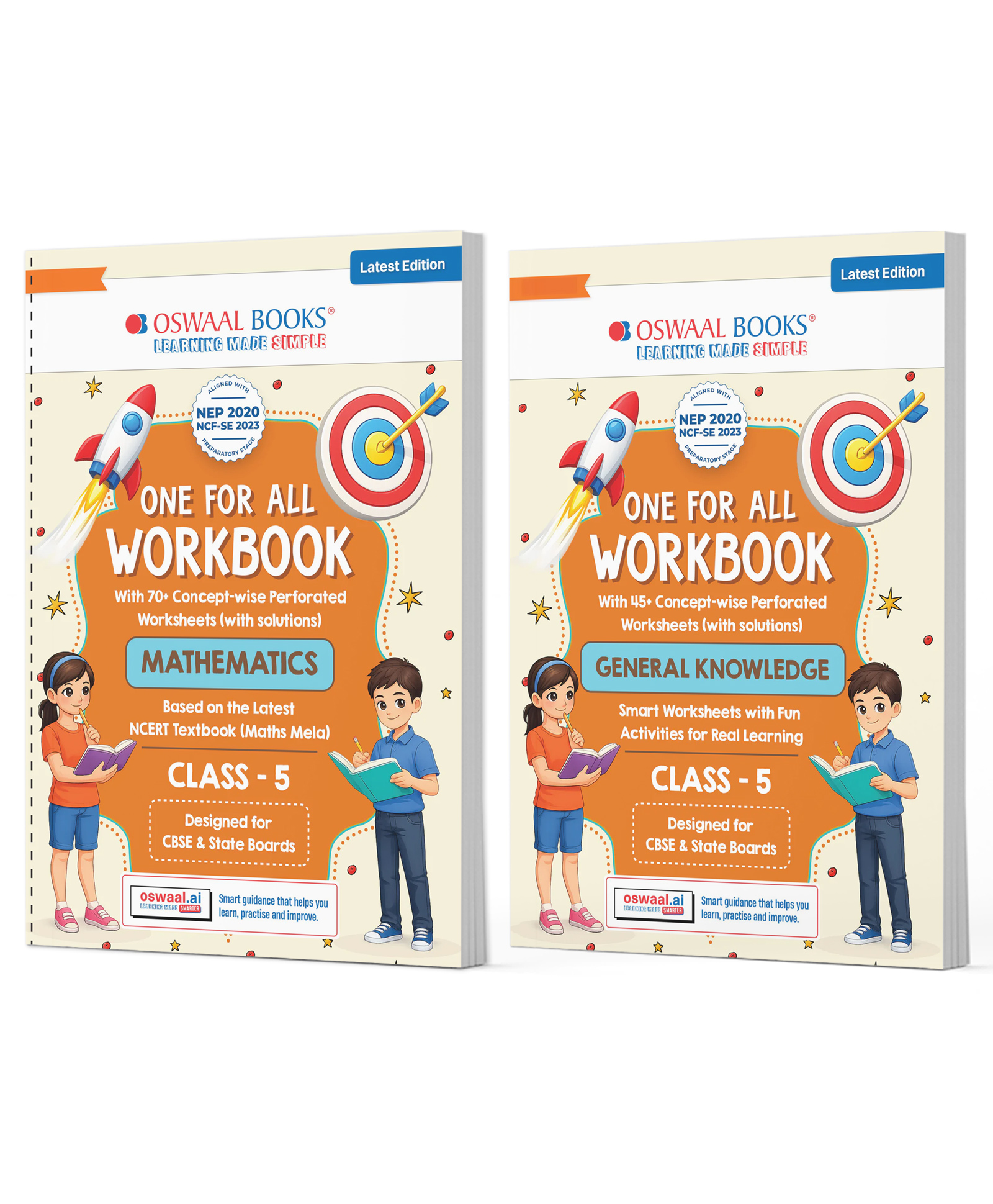 OSWAAL BOOKS One for All Workbook Class 5 Maths & General Knowledge (Set of 2 Books) | 50+ Concept-wise Perforated Worksheets | NEP 2020 & NCF 2023 Aligned | For CBSE & State Boards-picture-18