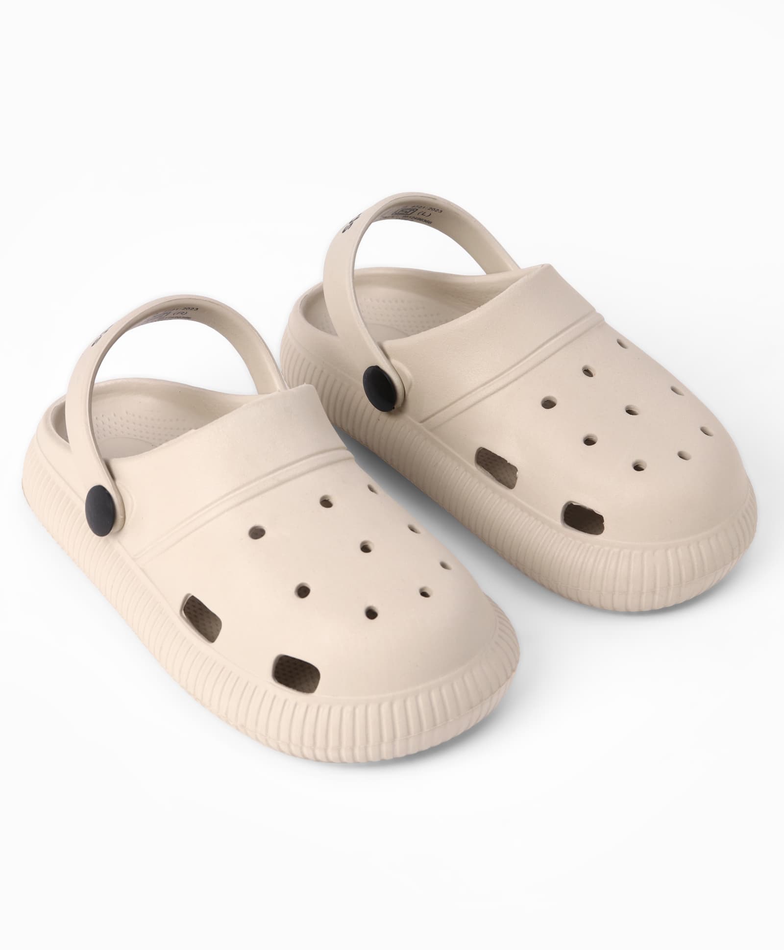 Pine Kids Back Strap Closure Solid Clogs - Beige-picture-29