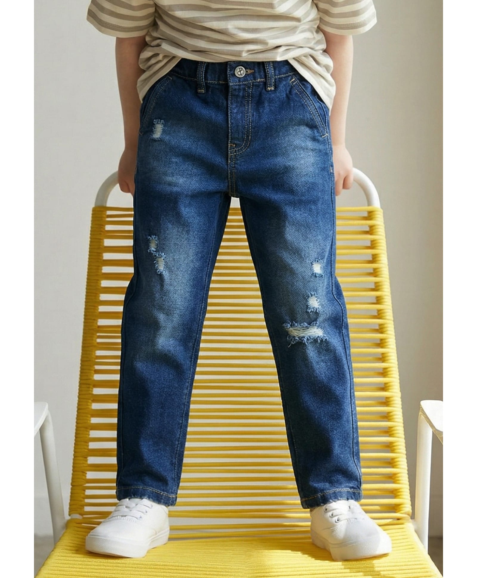Tales & Stories Denim Distressed Jeans - Dark Blue-picture-22