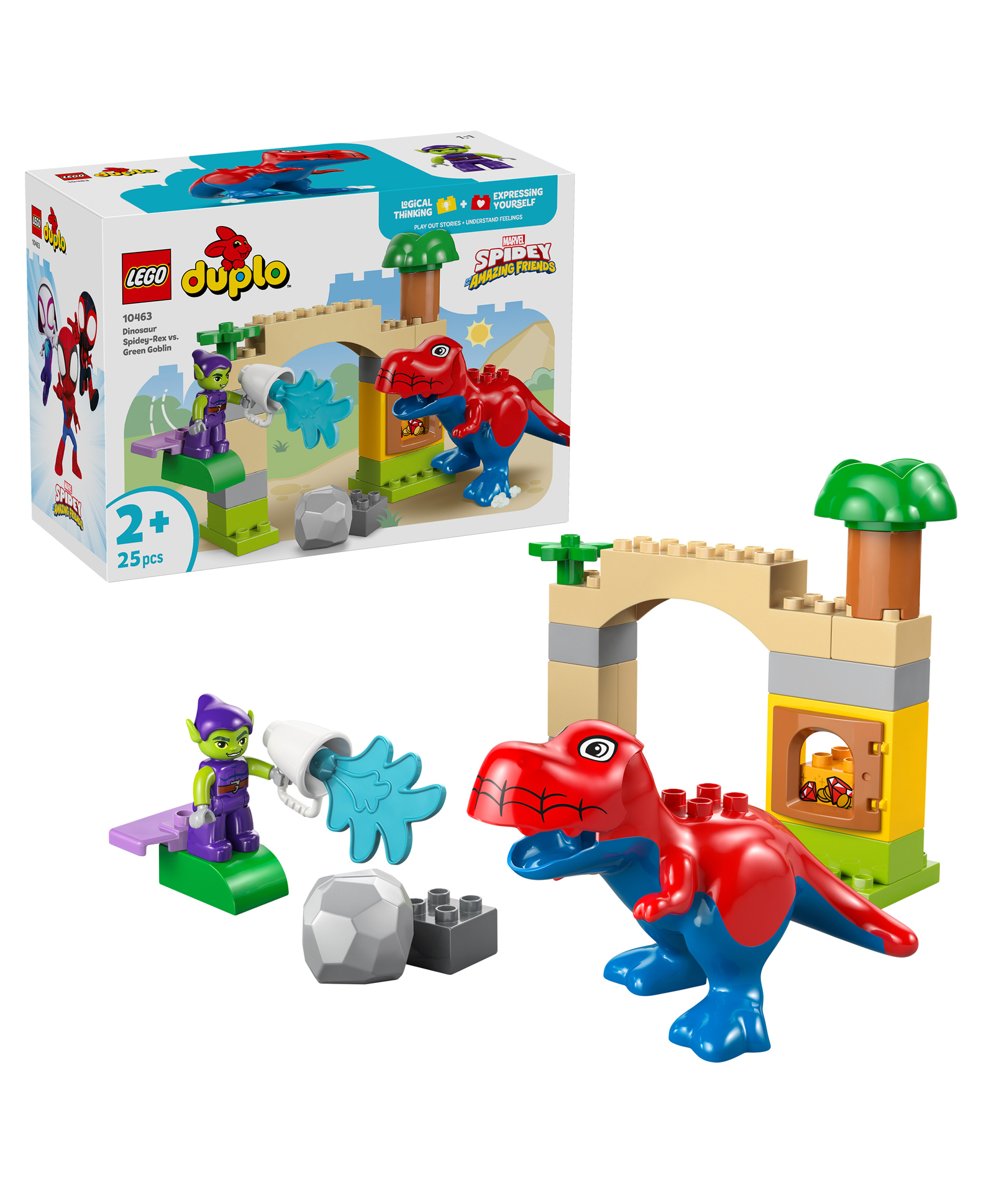 LEGO Duplo¦Marvel Dinosaur Spidey-Rex vs. Green Goblin 25 Pieces 10463 - Multicolor-image-13