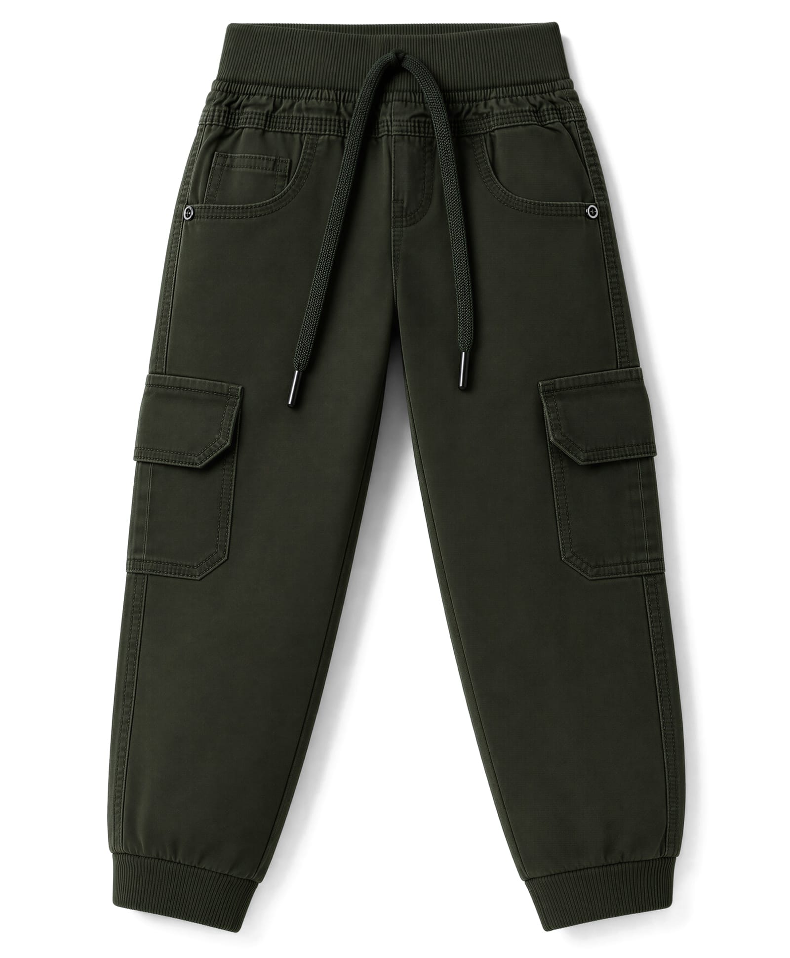 Olio Kids Male Cotton Trousers & Pants OLIVE (2-3Y)-picture-15