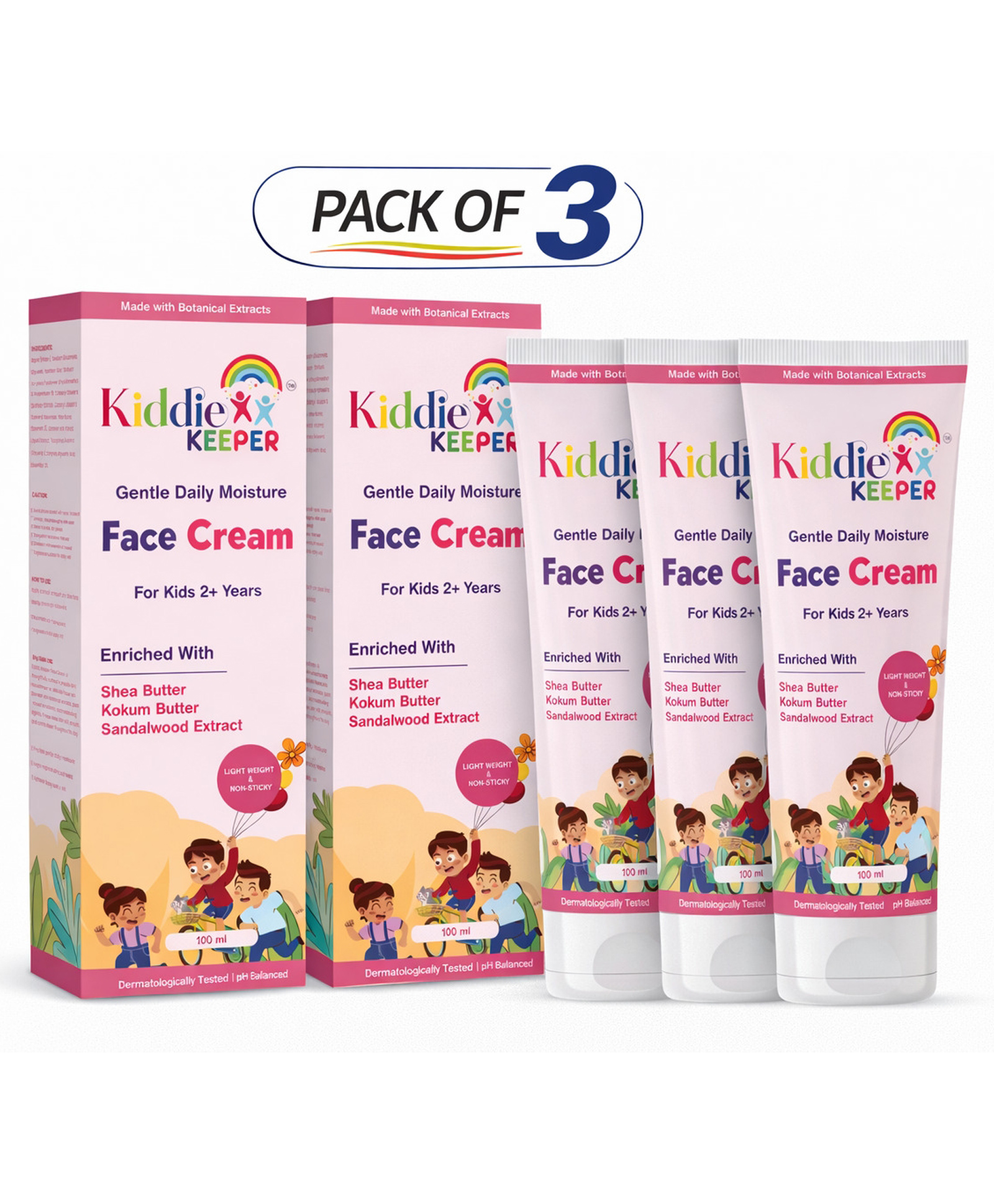 Kiddie Keeper Kids Face Cream with Natural Moisturizers - 100 ml each-image-48