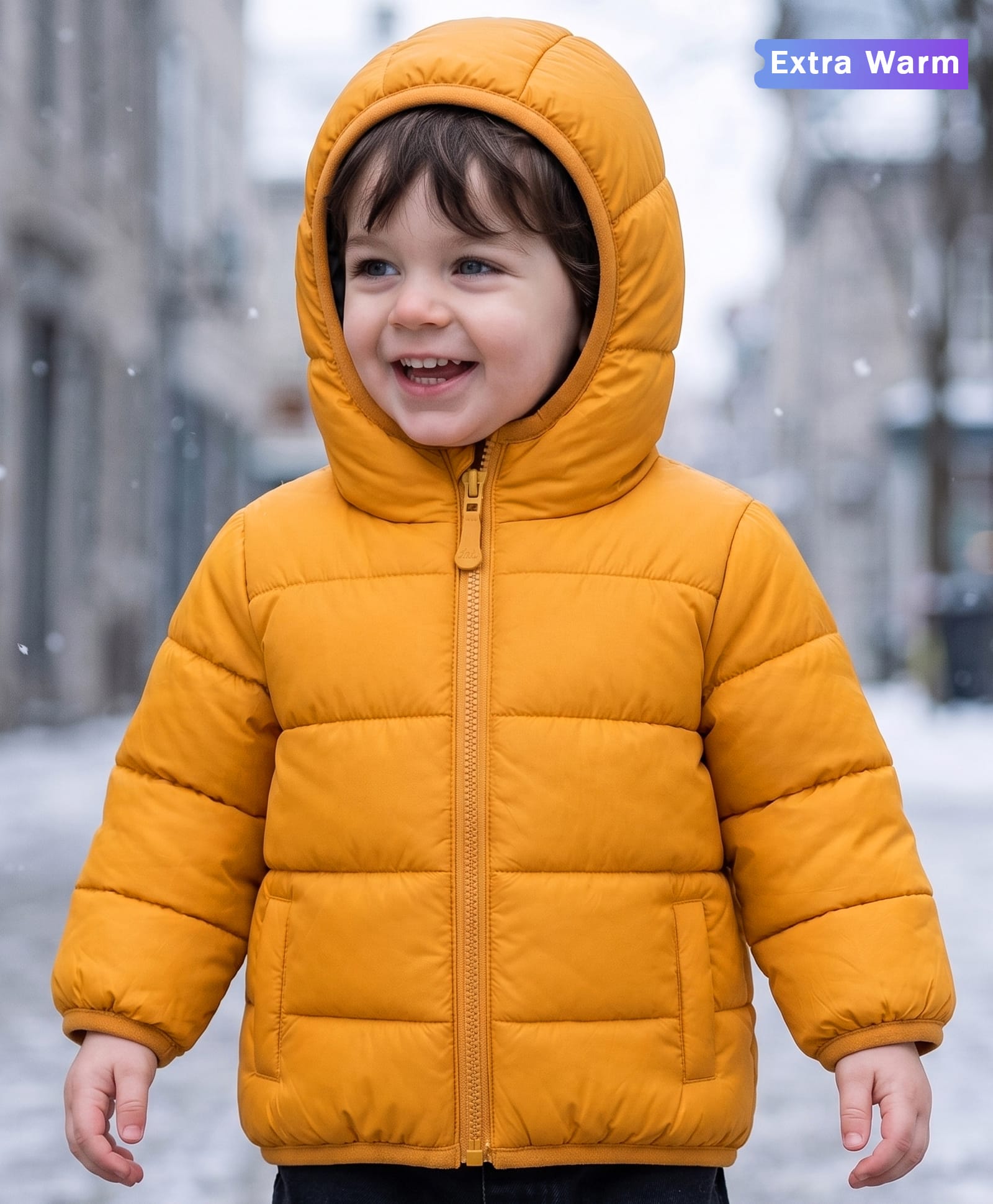 Babyoye Male Body - 100% NylonPolyfill - 180GSM Micro fillLining - 100% Polyester Taffeta NA Full Sleeves Hoodies Mustard+Olive 9-12m-picture-17