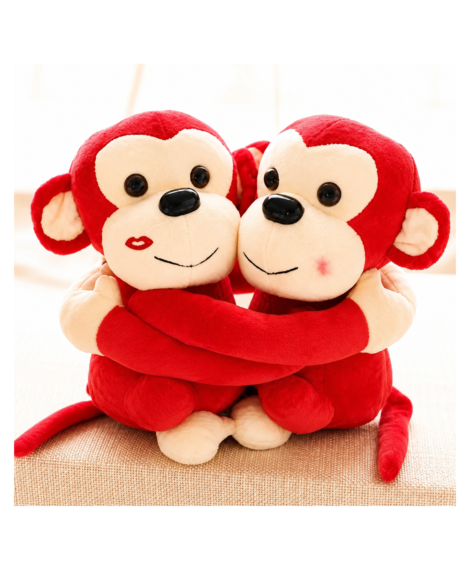 DearJoy 25 cm Hugging Monkey Red 1.0 PIECE-image-41