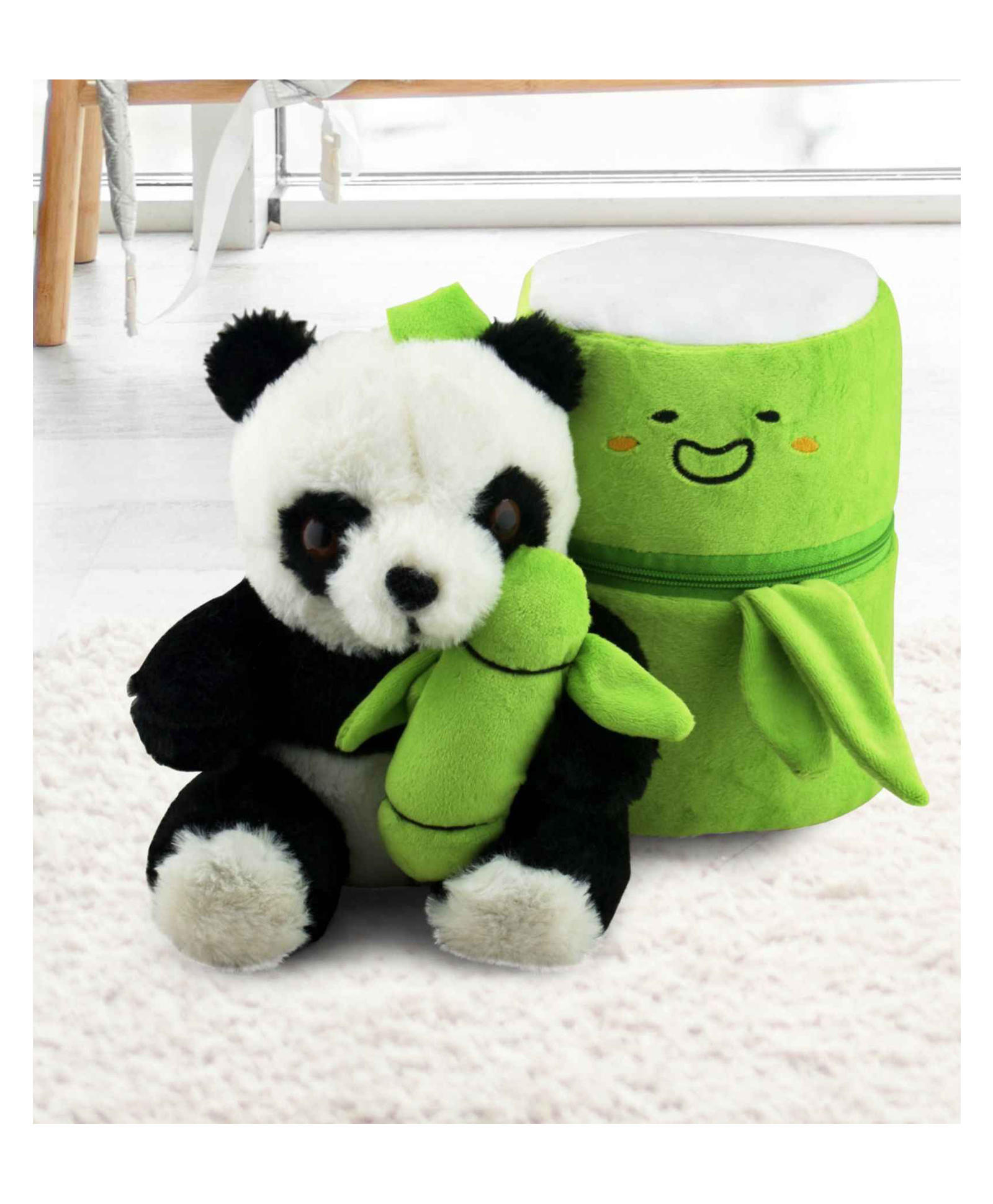 DearJoy 28 cm Bamboo Panda Soft Toy - Black & White 1.0 PIECE-picture-39