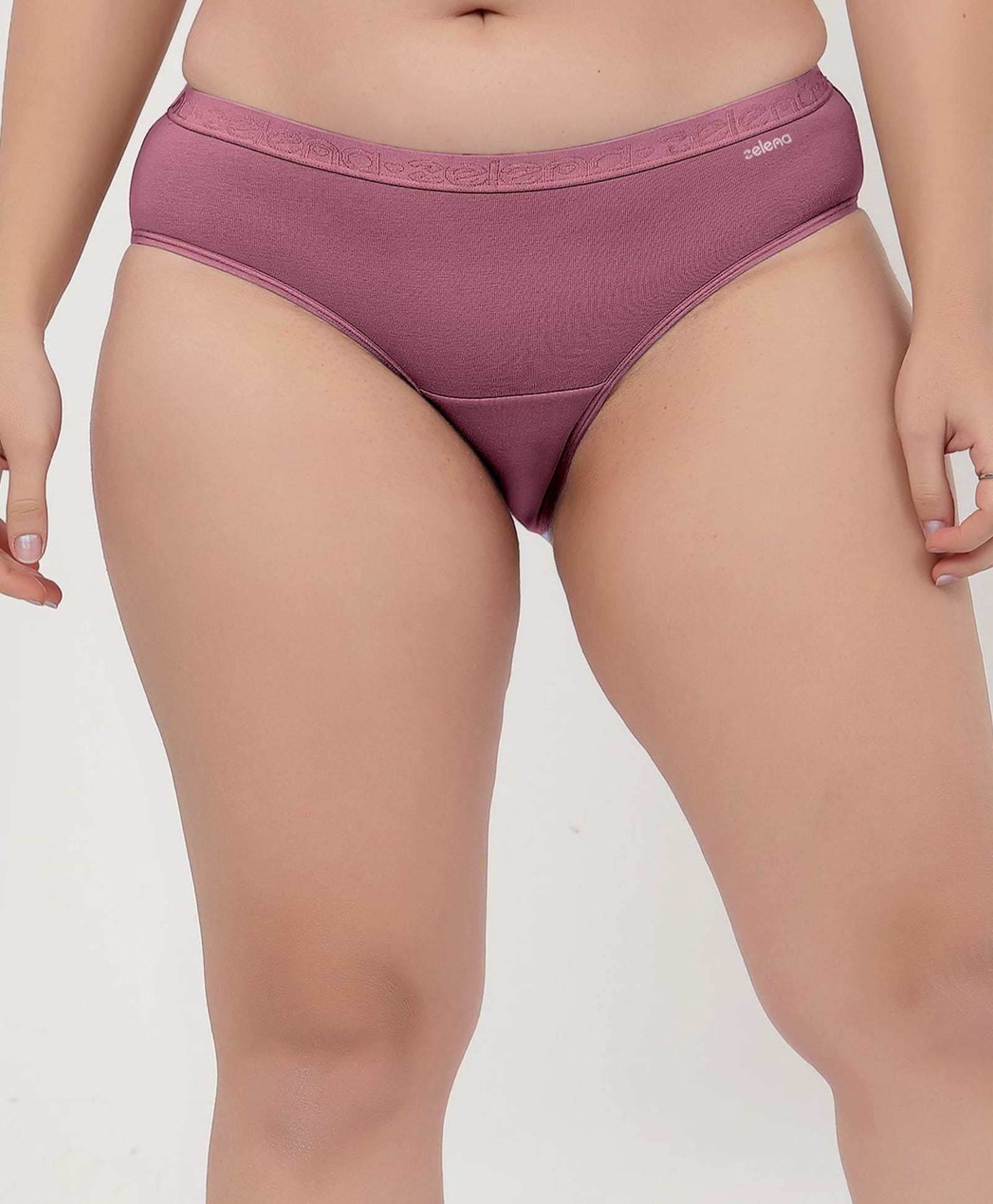 Zelena Cotton Elastane Knit Solid Maternity Hipster Panty - Blush-image-21