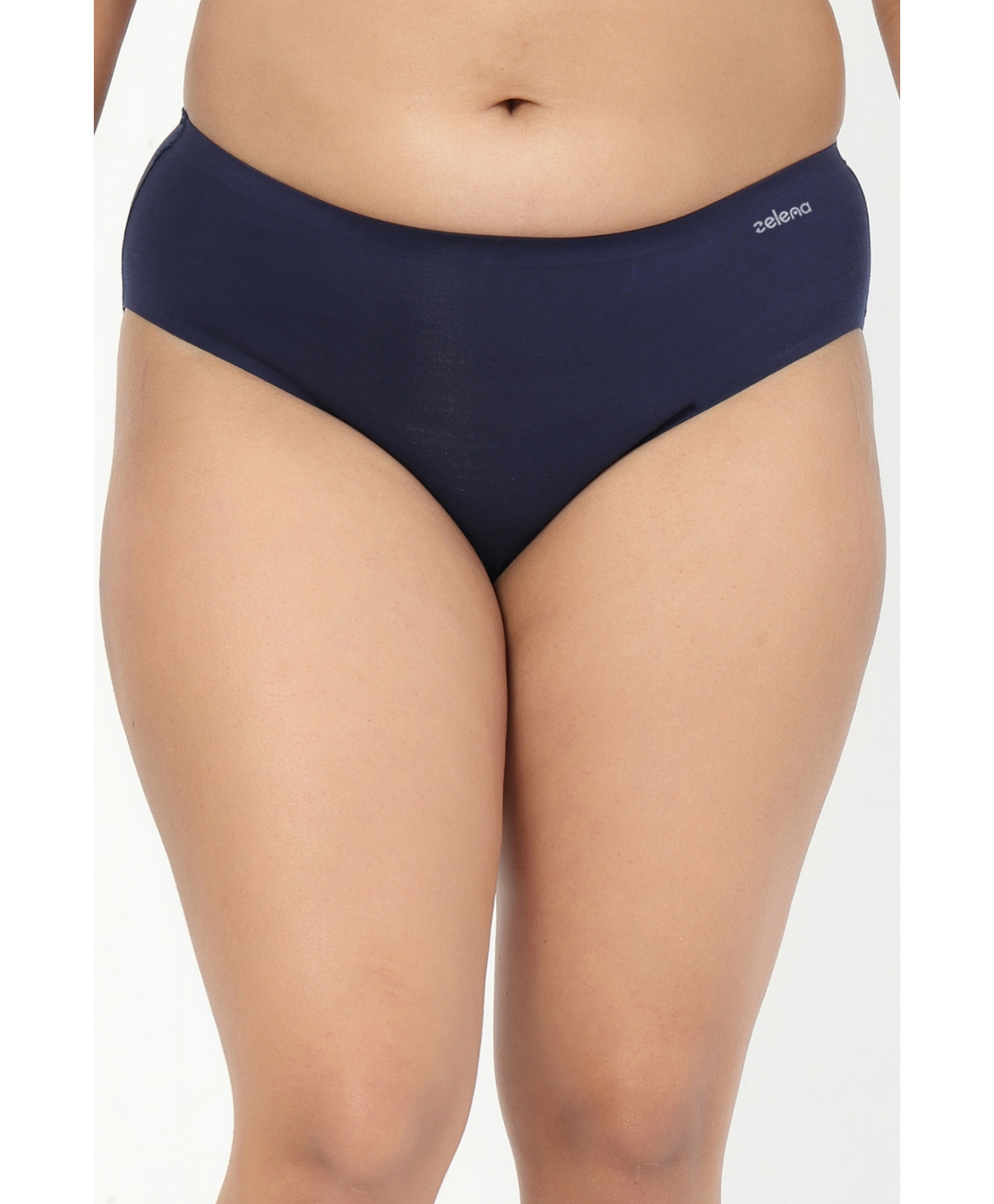 Zelena 92% Cotton 8% Lycra Knit Solid Hipster Panty - Navy Blue-picture-13