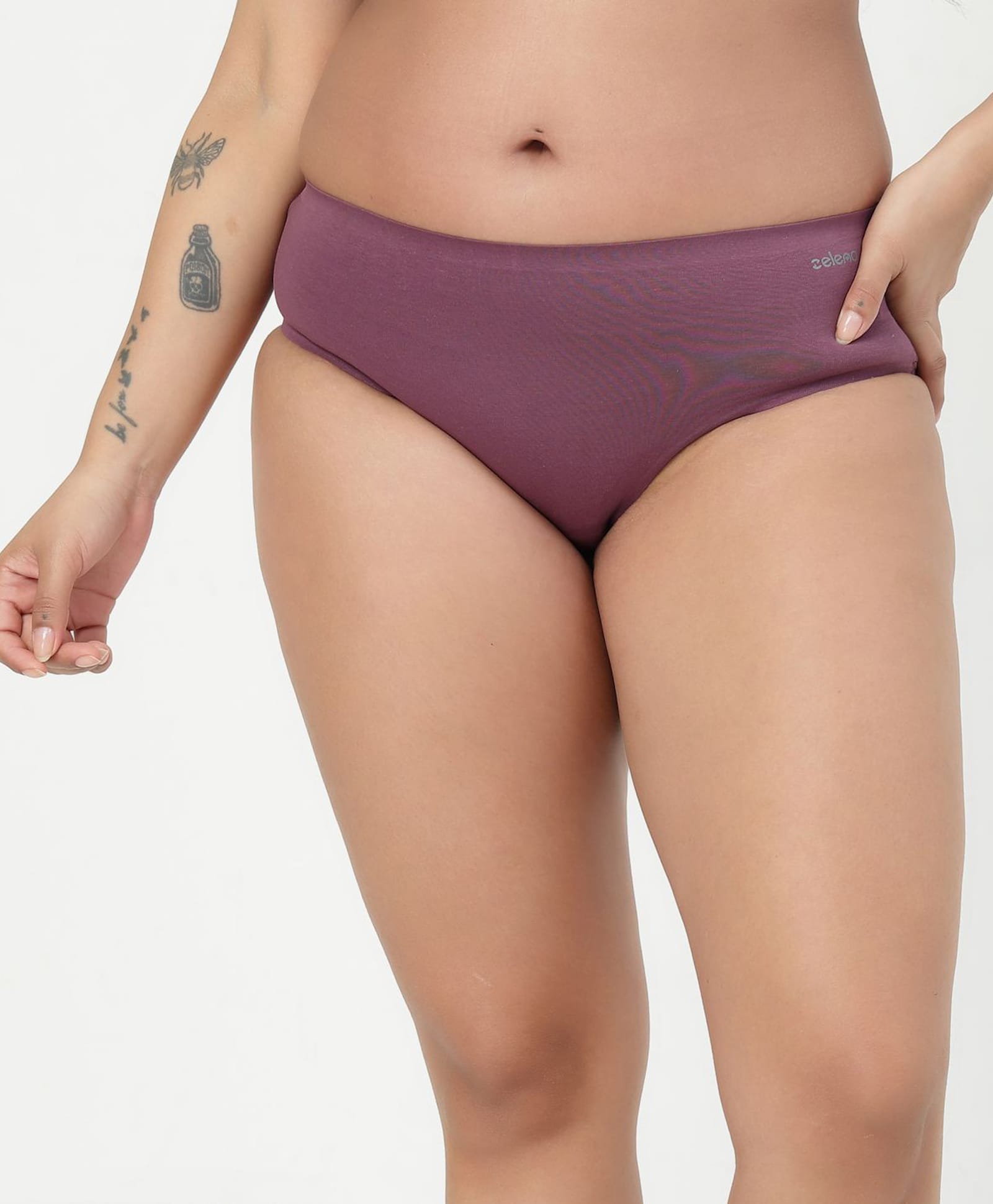 Zelena 92% Cotton 8% Lycra Knit Solid Hipster Maternity Panty - Onion-picture-21