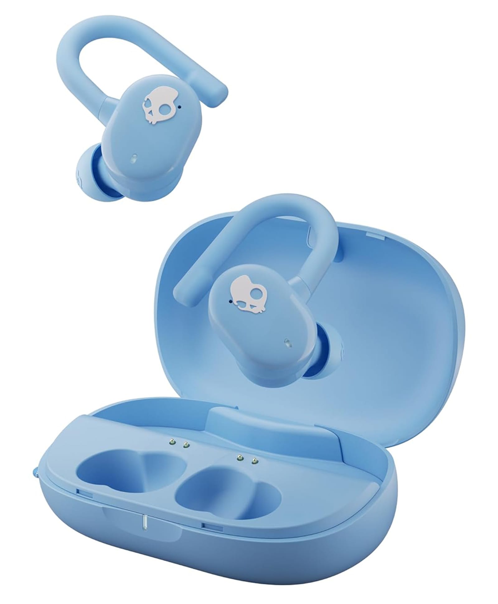Skullcandy Push Play Active Wireless Earbuds with Mic - 34Hr Battery, Skull-iQ App, Alexa Voice Control, IP55 Sweat Water Dust Resistant, Stay-Aware Mode Preppy Blue-image-21