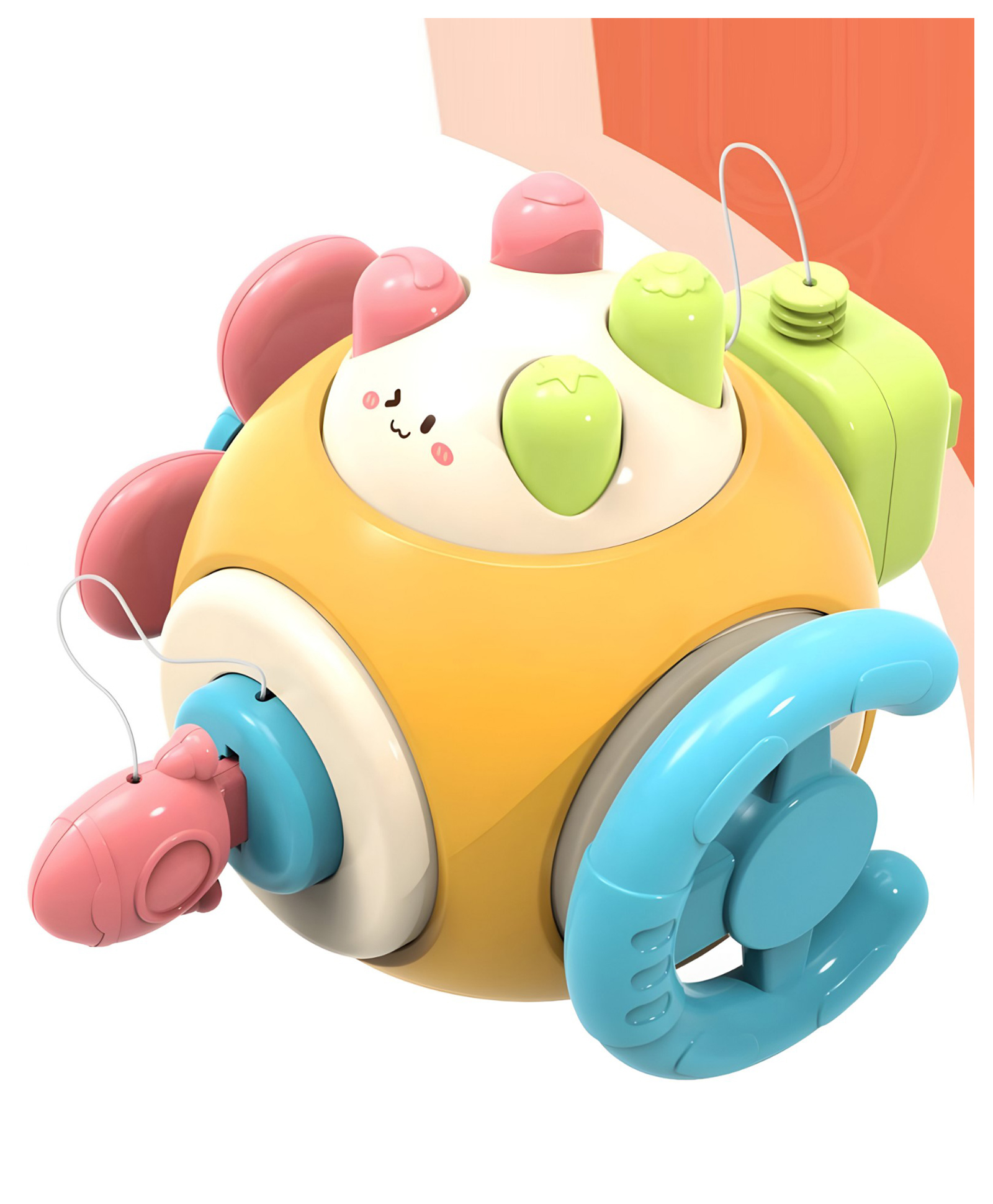 NEGOCIO Baby Busy Toy Hand-Grasping Ball Baby Fine Motor Skills Training Activity Cube Toy Montessori Toddler Sensory Busy Ball- PACK OF 1 - COLOR MAY VARY-picture-23
