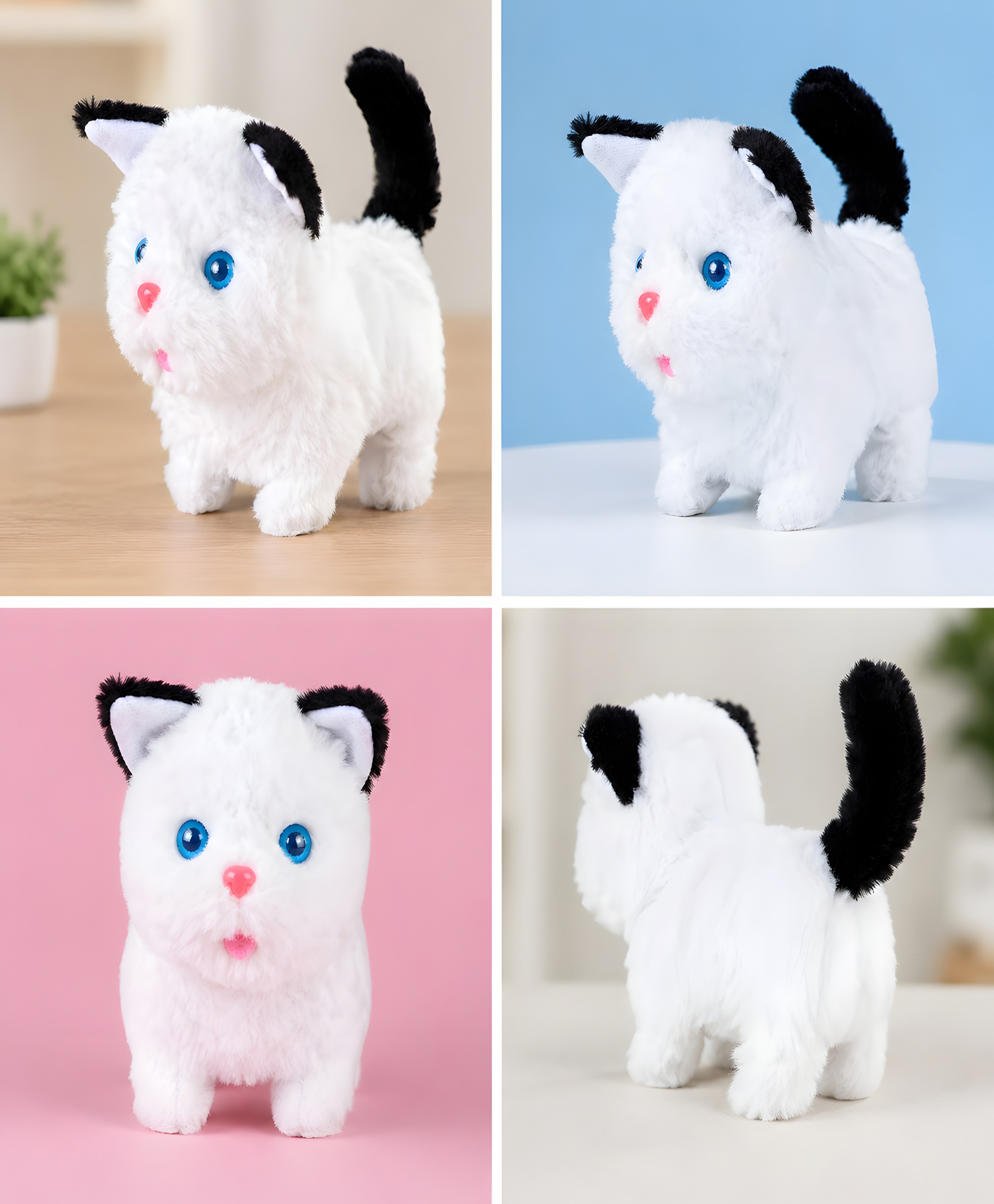 NEGOCIO 17 cm Walking Cat Toy for Kids Jumping, Hopping with Moving Tail, Twitching Nose & Wiggling Ears Soft Plush Battery Pet Toy for Kids- PACK OF 1 - COLOR MAY VARY-image-17
