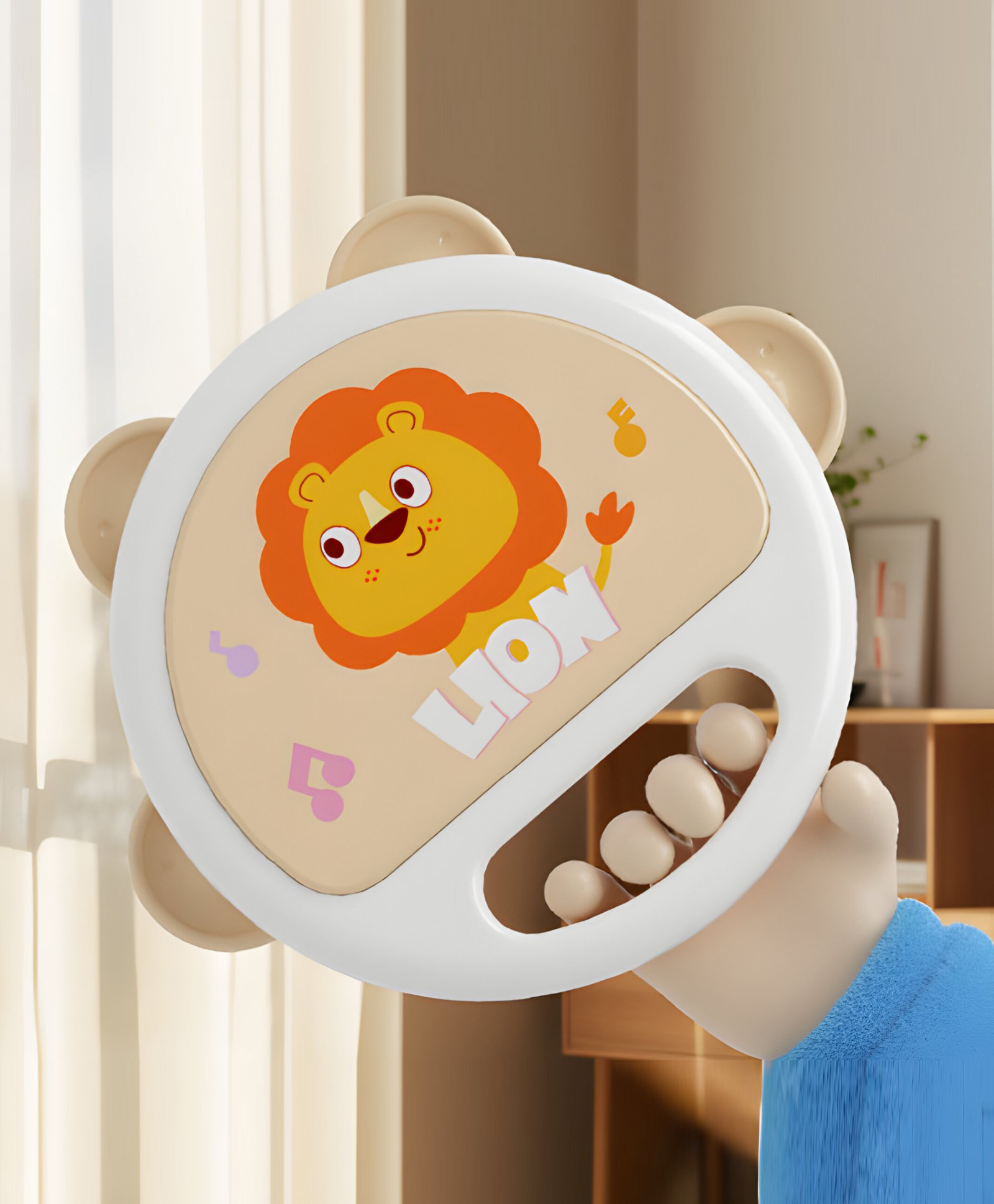 NEGOCIO Lion-Themed Baby Tambourine PACK OF 1 - COLOR MAY VARY-image-39