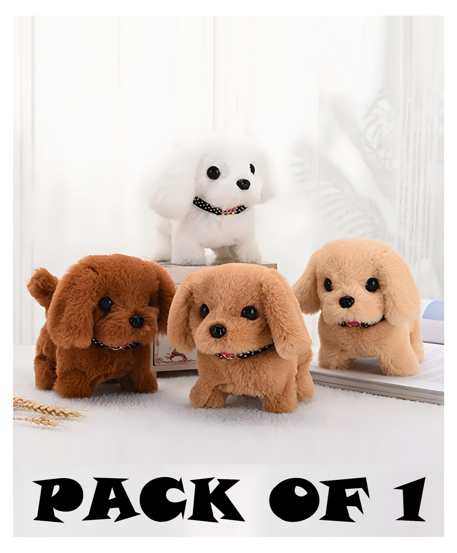 NEGOCIO Walking Dog Toy for Kids Jumping, Hopping, Barking Puppy with Moving Tail, Twitching Nose & Wiggling Ears Soft Plush Battery Pet Toy Talking Dog for Kids Pack of 1 - Color May Vary-image-44