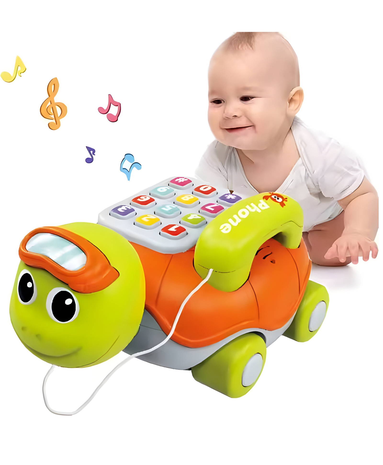 NEGOCIO Cartoon Toy Telephone Car Musical and Lightweight Plastic Educational Toys for Children- PACK OF 1 - COLOR MAY VARY-picture-10