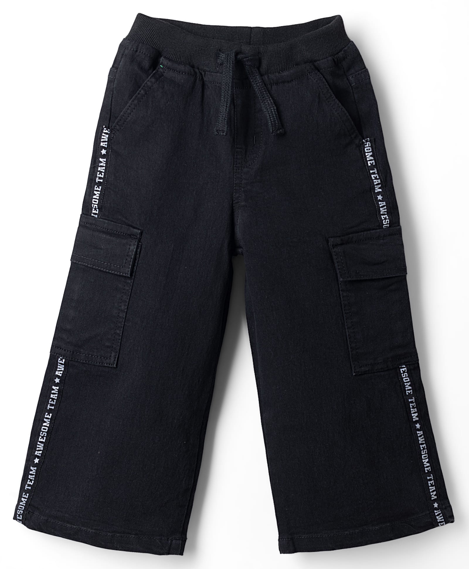 Babyhug Full Length Washed Denim Jeans With Stretch - Black-picture-14