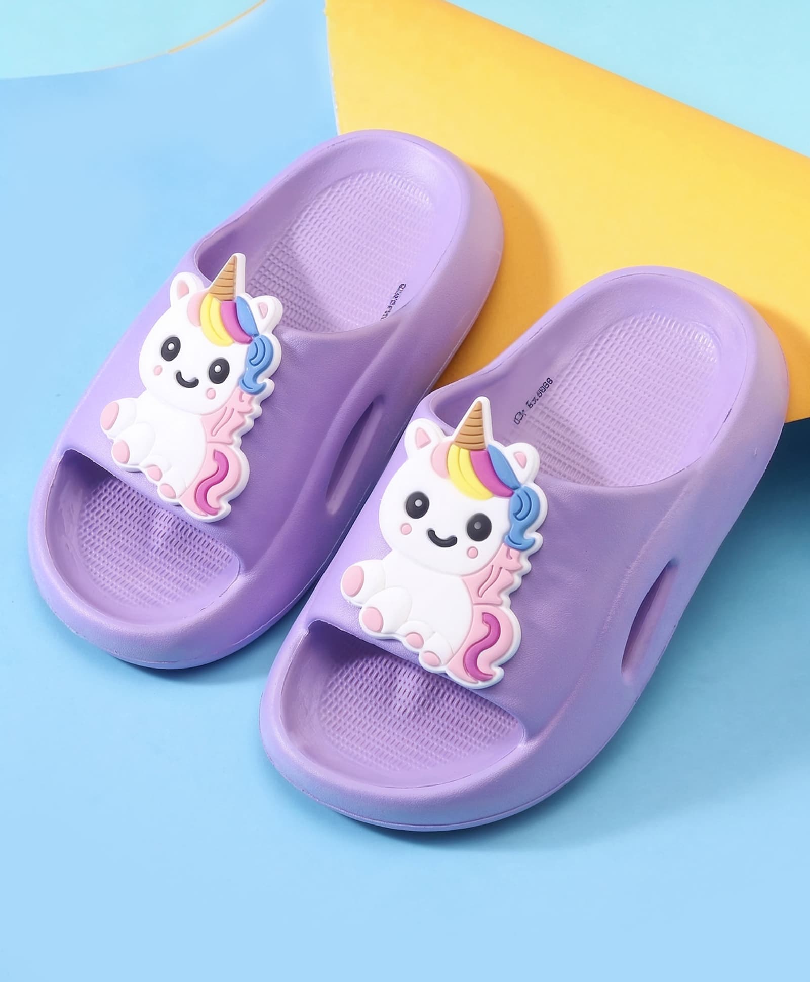 Babyoye Slip On Clogs with Unicorn Applique - Lavender-picture-3