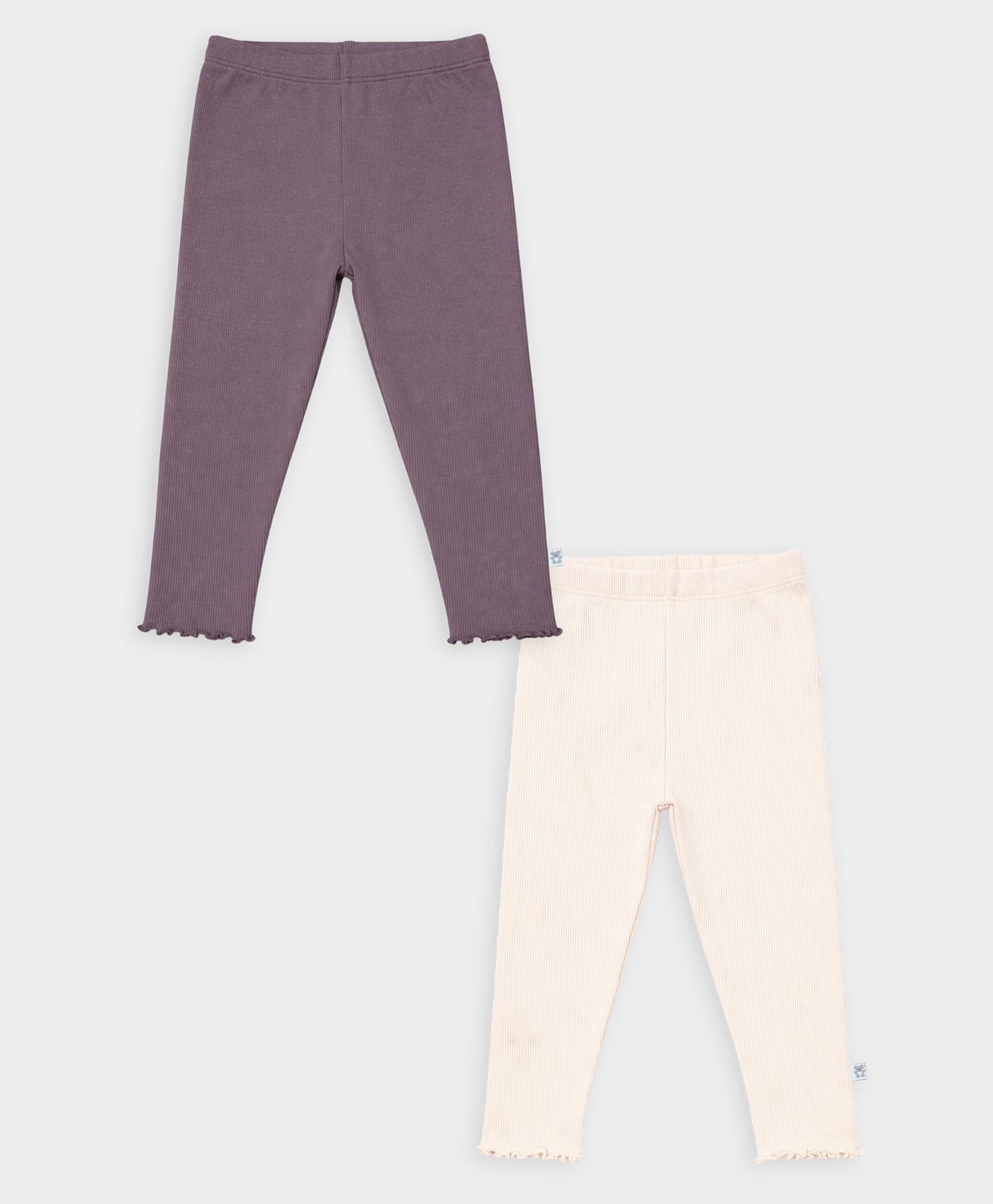 Mi Arcus Cotton Elastane knit Solid Leggings - Mauve & Peach-picture-43