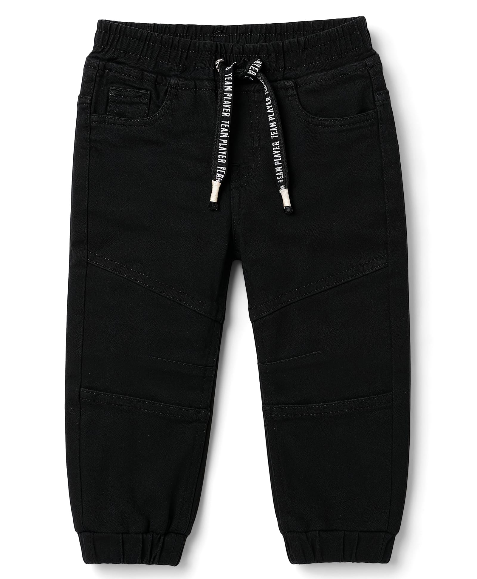 Babyhug Denim Full Length Washed Jeans With Stretch - Black-picture-16