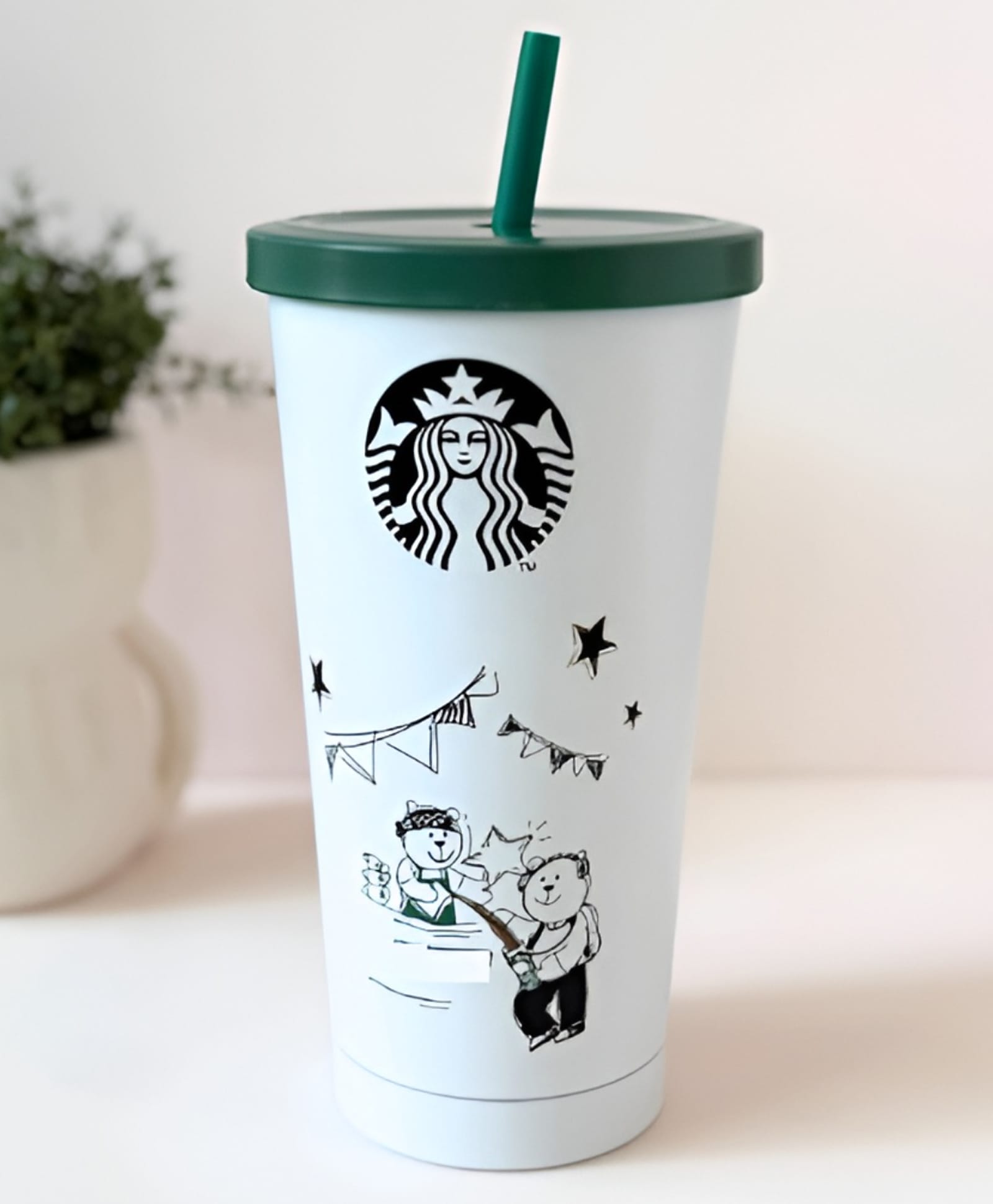 SCHOOLISH Spring Floral Straw Cup a High-Value 500ml Large-Capacity Stainless Steel Cup Leakproof & Portable Water Cup - PACK OF 1 - BLUE-image-6