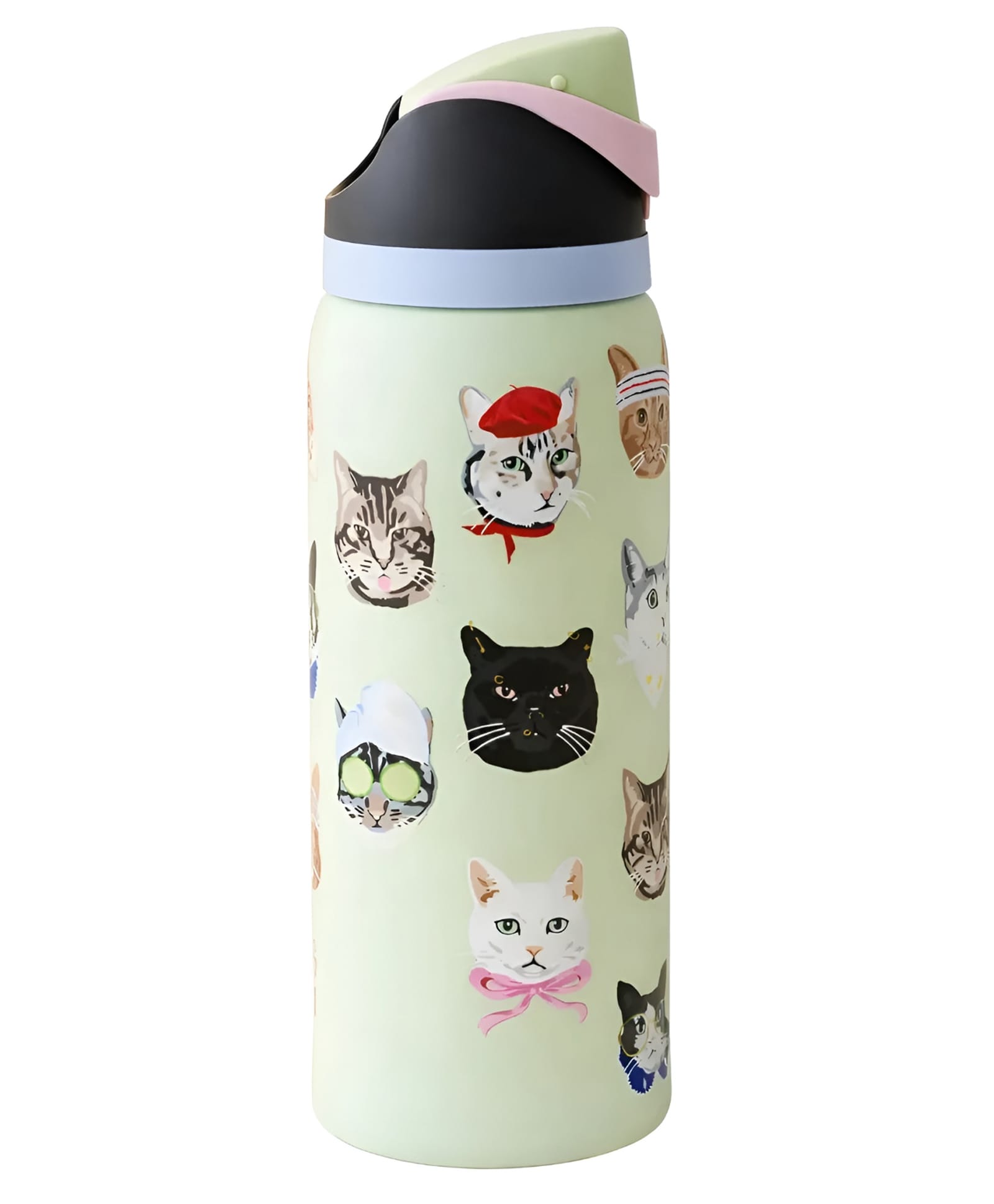 SCHOOLISH Stainless Steel 710ml Bottle Urban Outfitters Cat Collage New Inhand - PACK OF 1 - COLOR MAY VARY-picture-12