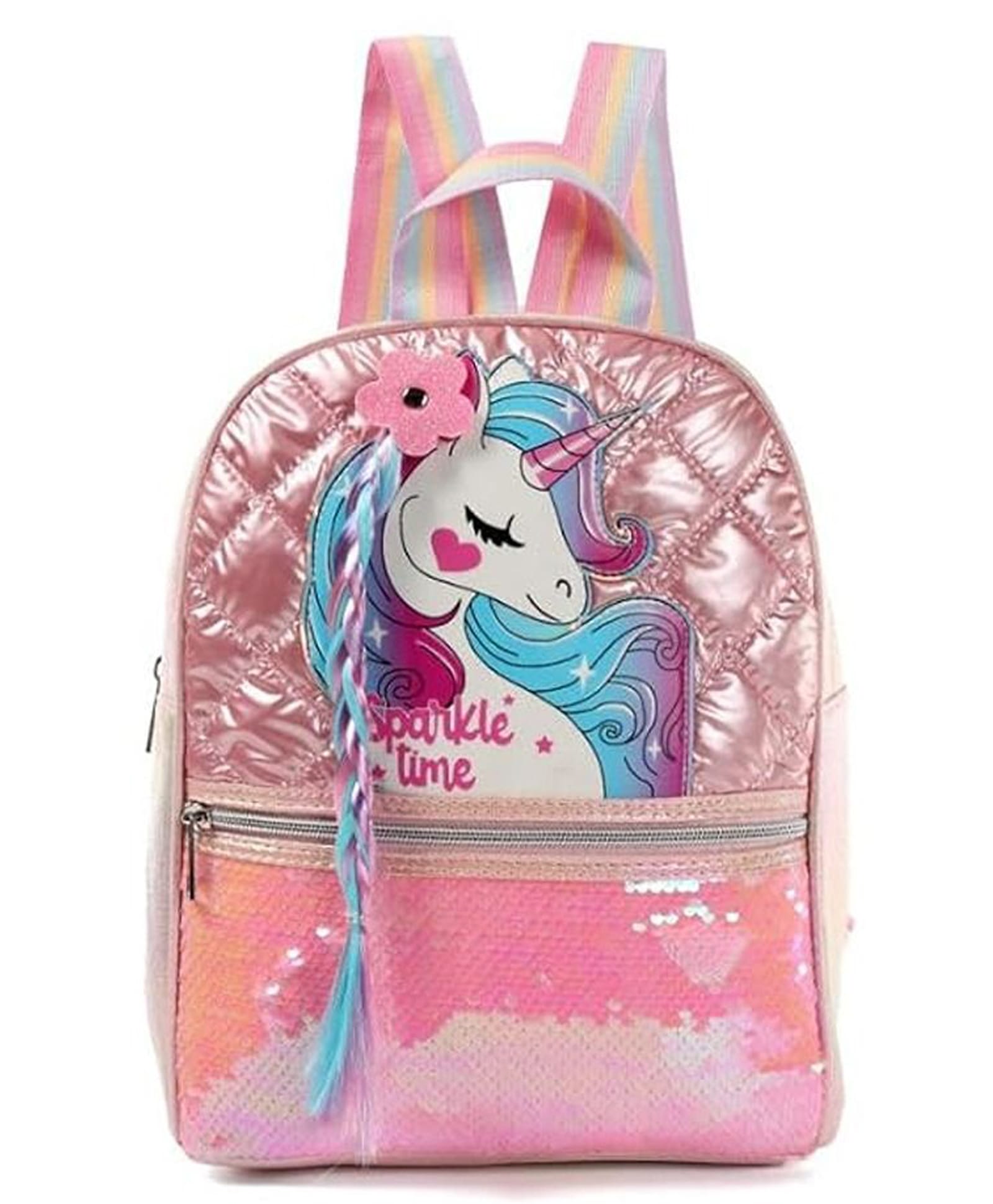 Happy Hues 12 Inch Magical Unicorn Quilted Sequin Backpack Age 3+ Years-picture-22