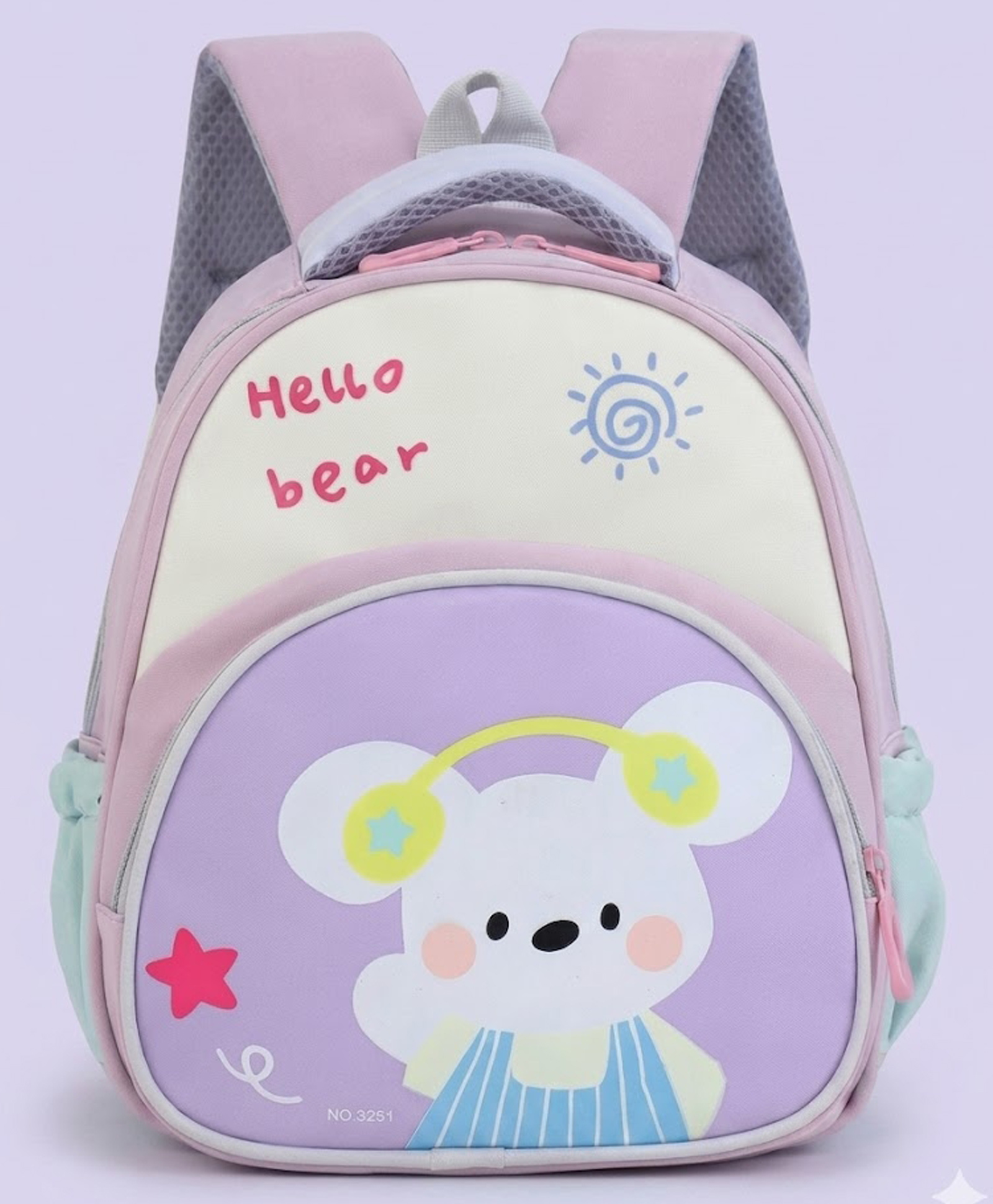 Purple Tots 12 Inches School Bag The Perfect Children Backpack and School Bags For Kids Bunny Print - Purple-image-38