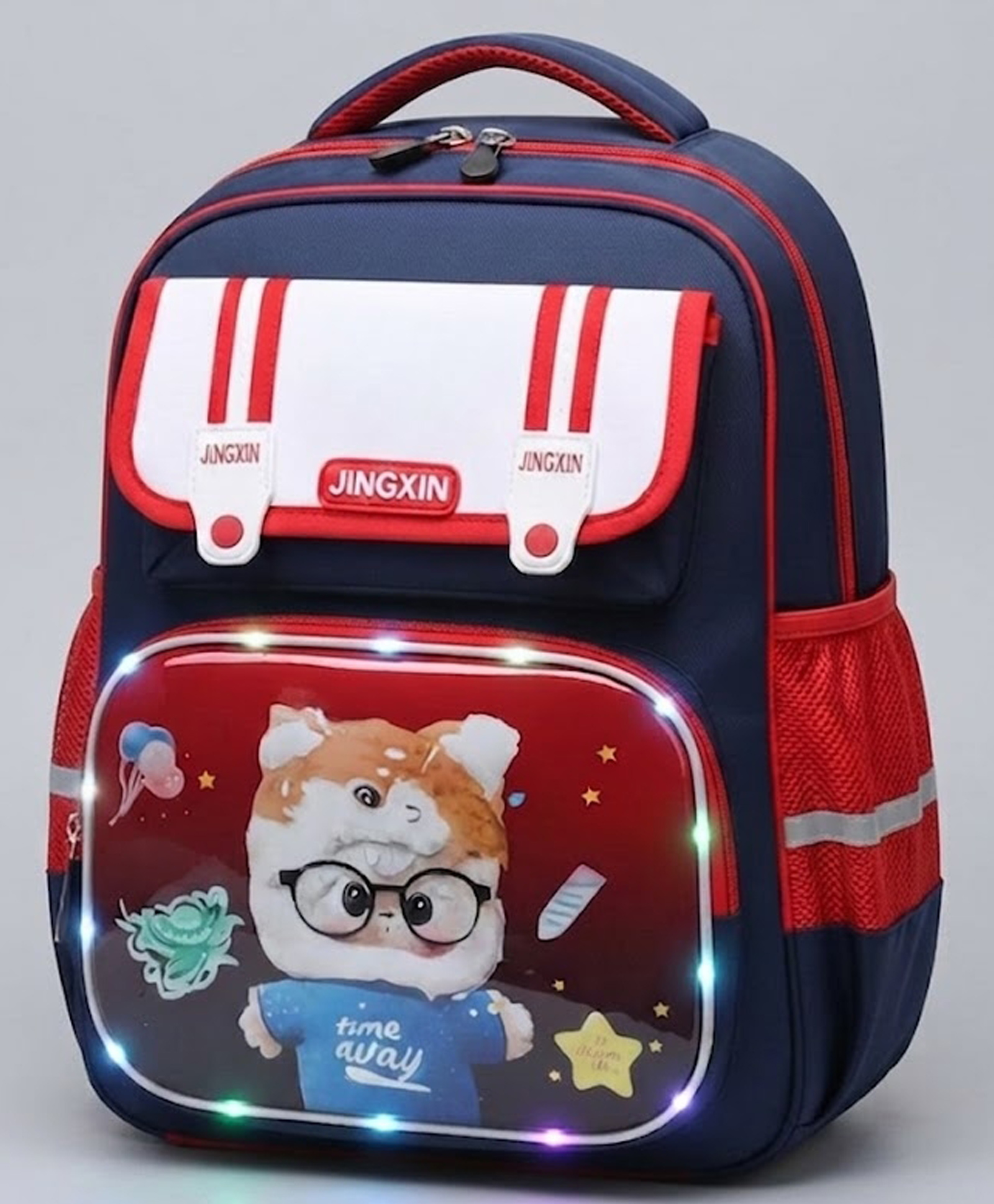 Purple Tots Height 16.25 Inches Bear Themed School Backpack - Red-image-18