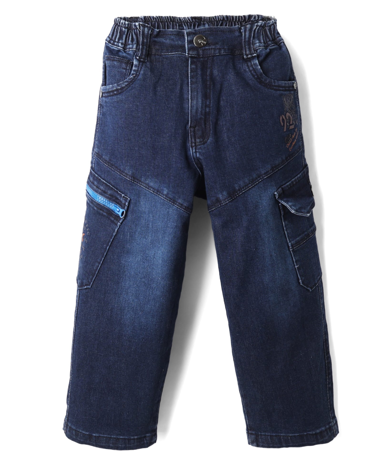 Olio Kids Denim Woven Full Length Jeans - Navy Blue-picture-19