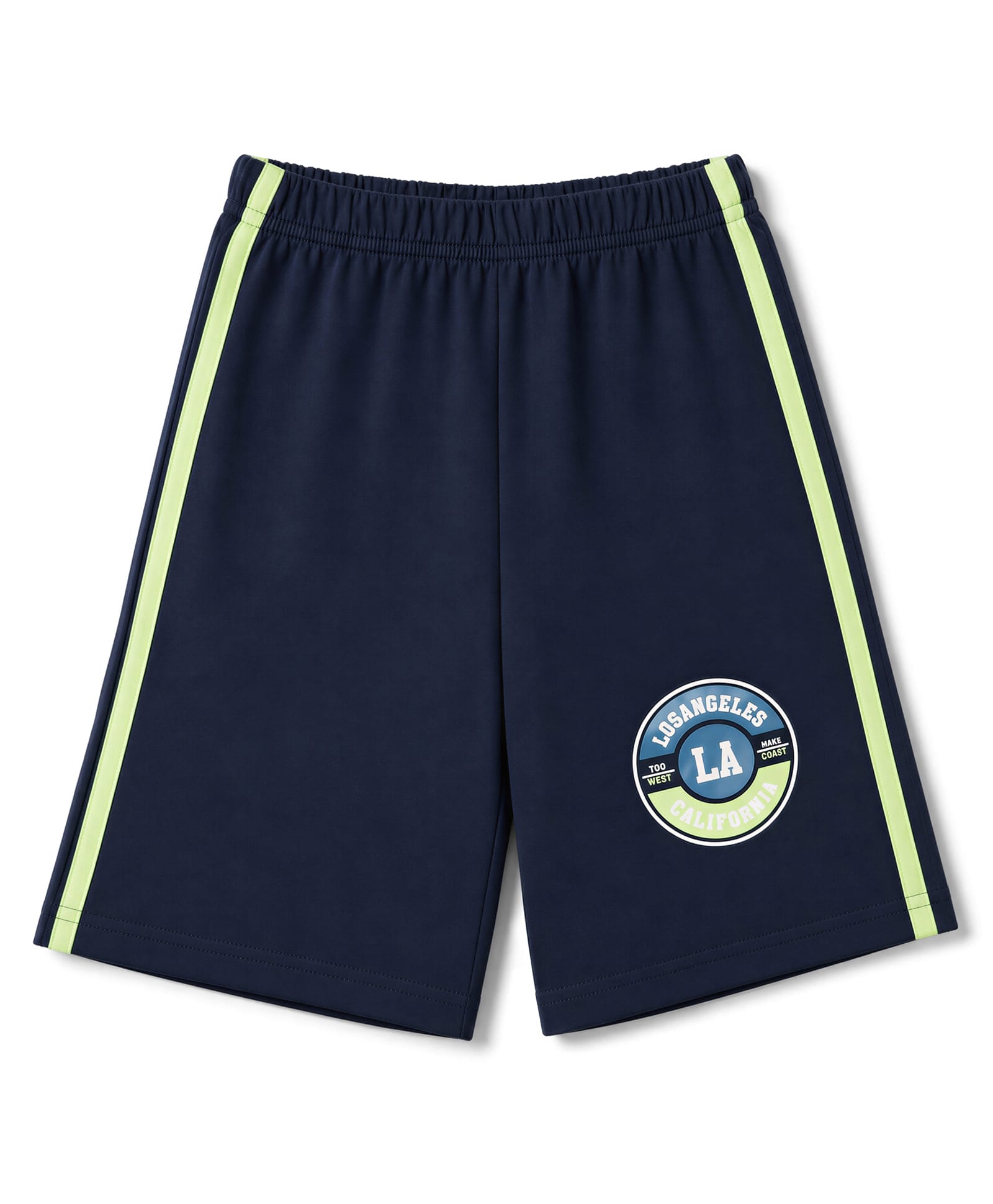 Taeko Single Jersey Knit Knee Length Shorts with Text Print - Navy-picture-14