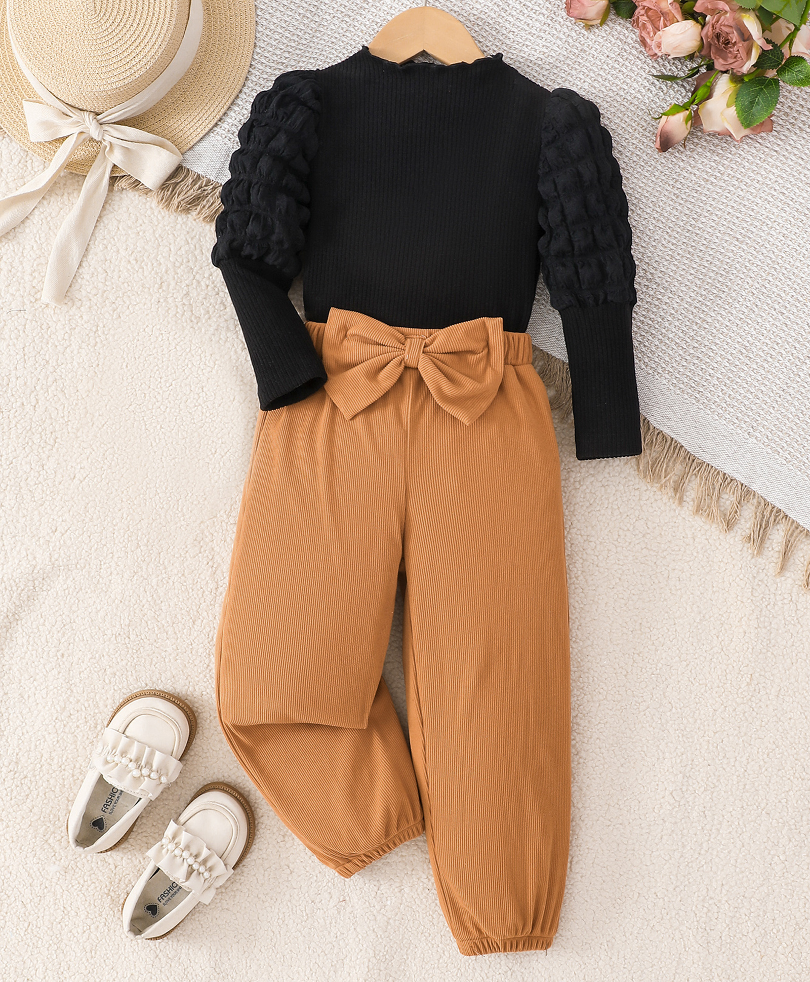 Mark & Mia Full Sleeves Solid Winter Wear Suit - Black & Orange-image-29