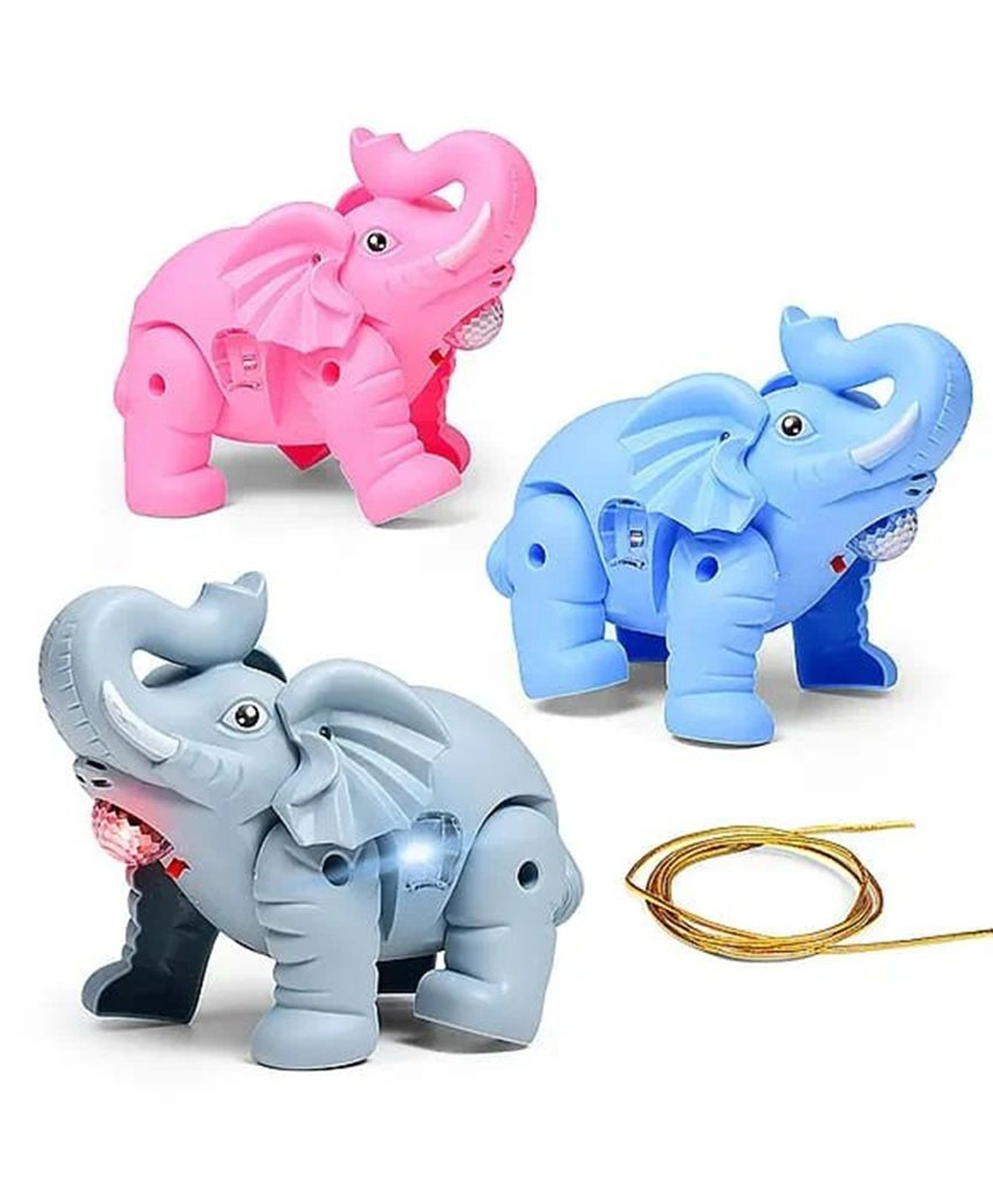 AKN TOYS Battery Operated Plastic Walking Elephant Toy With Light Music Toy Animals for Children- PACK OF 1 - ( COLOR MAY VARY )-picture-24