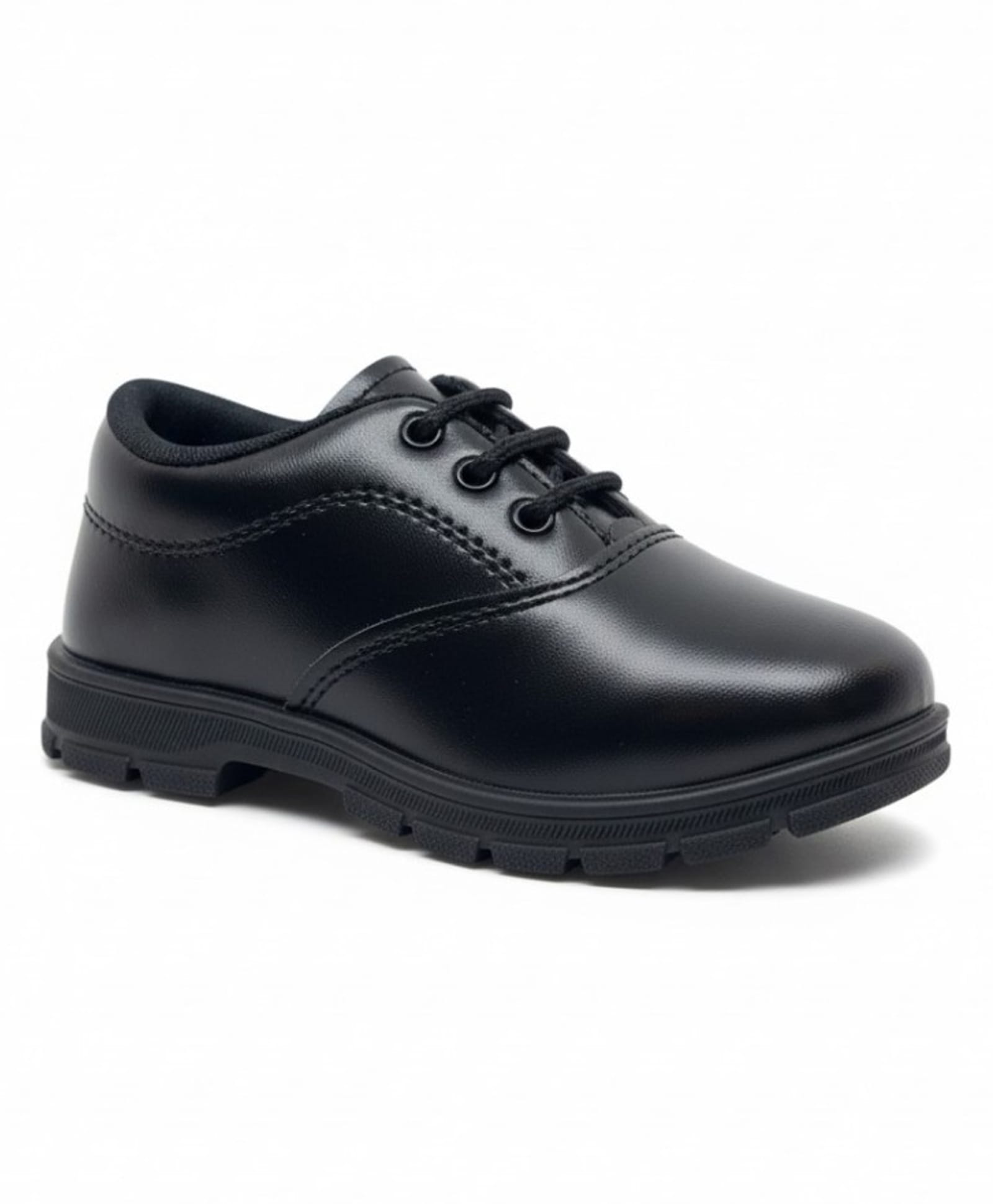 Lil Lollipop Solid Lace Up School Shoes - Black-picture-23