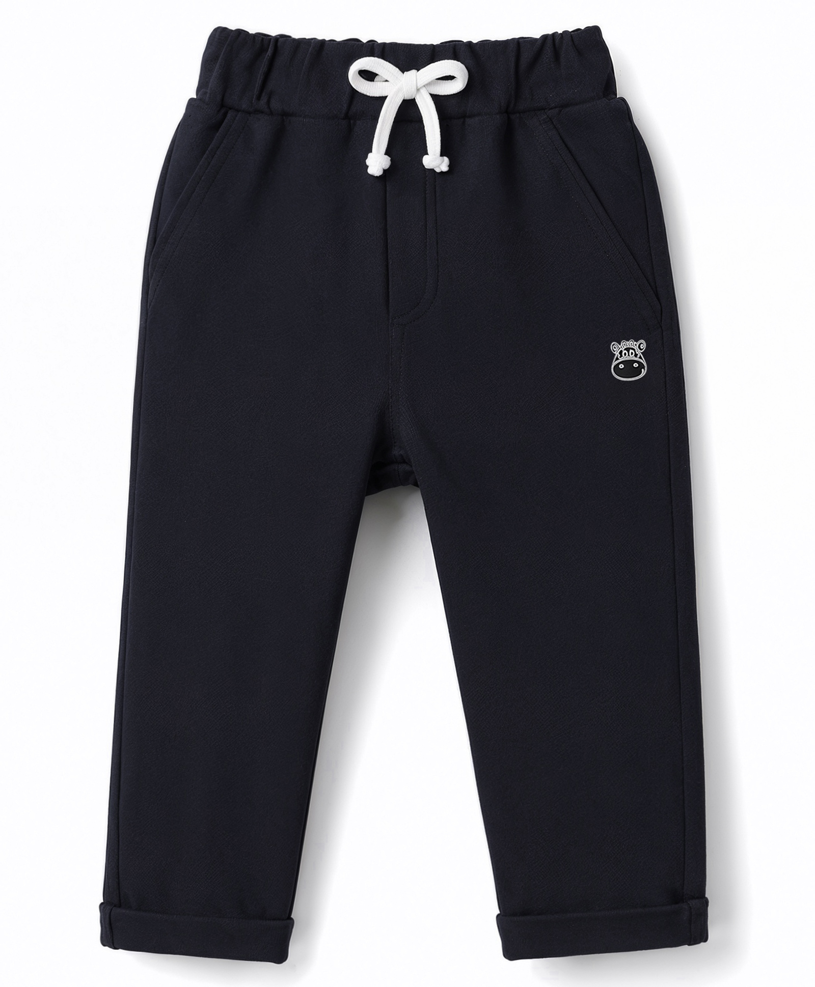 Mini Taurus Knit Full Length Lounge and Track Pants With Applique - Black-picture-22