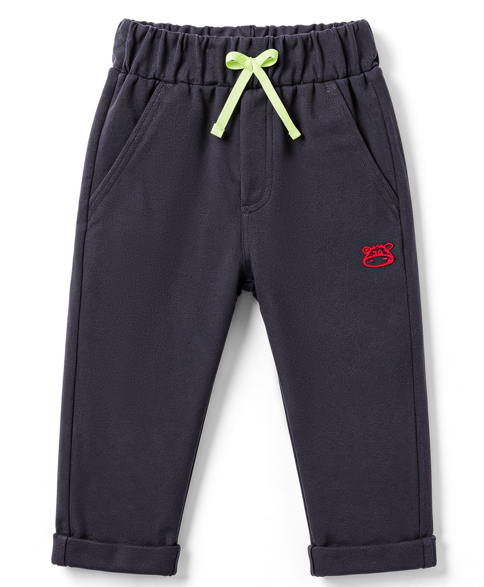 Mini Taurus Knit Full Length Lounge and Track Pants With Applique - Grey-picture-13