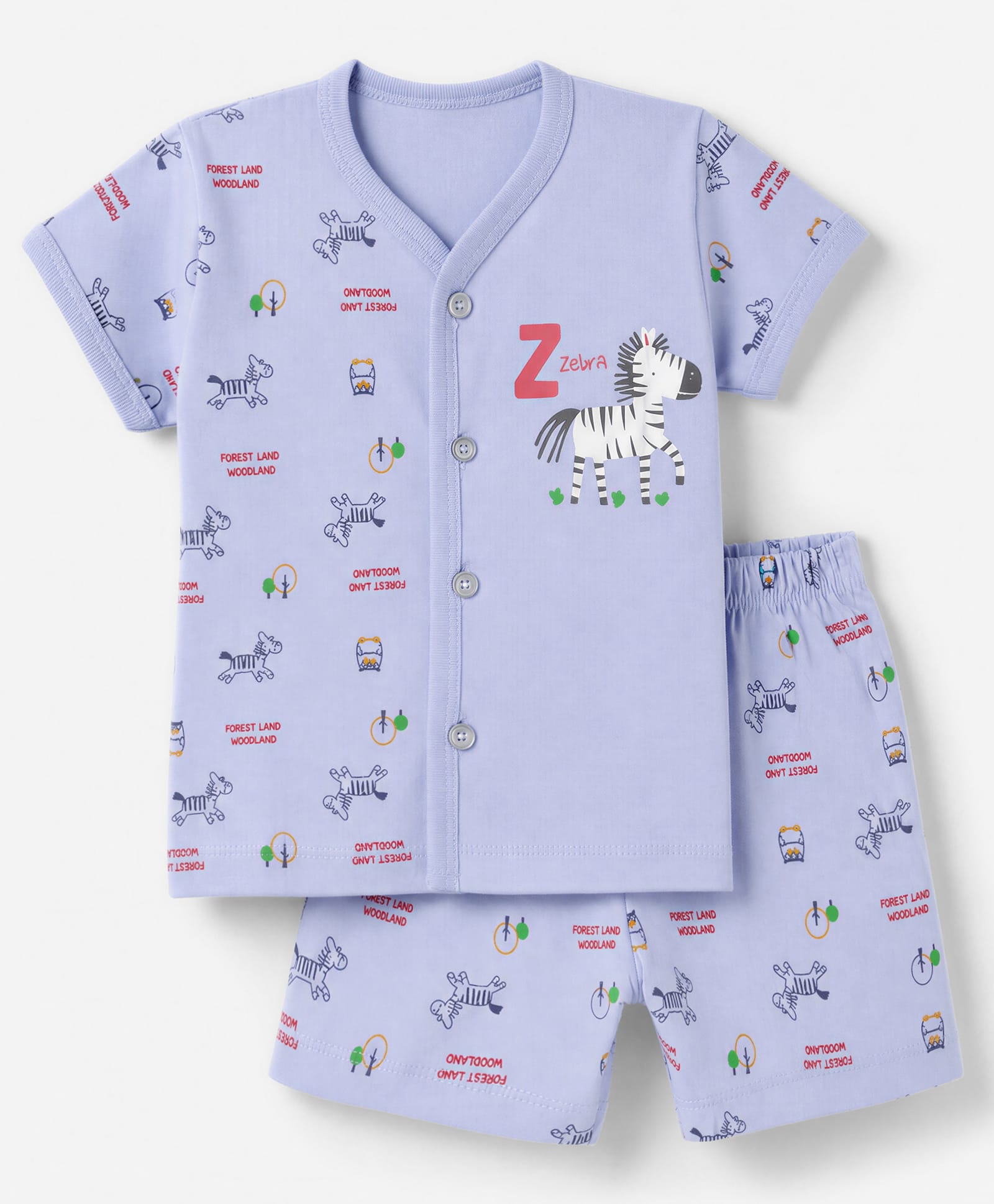 Tango Single Jersey Knit Half Sleeves T-Shirt & Shorts Night Suit With Football & Text Print - Lavender-image-26