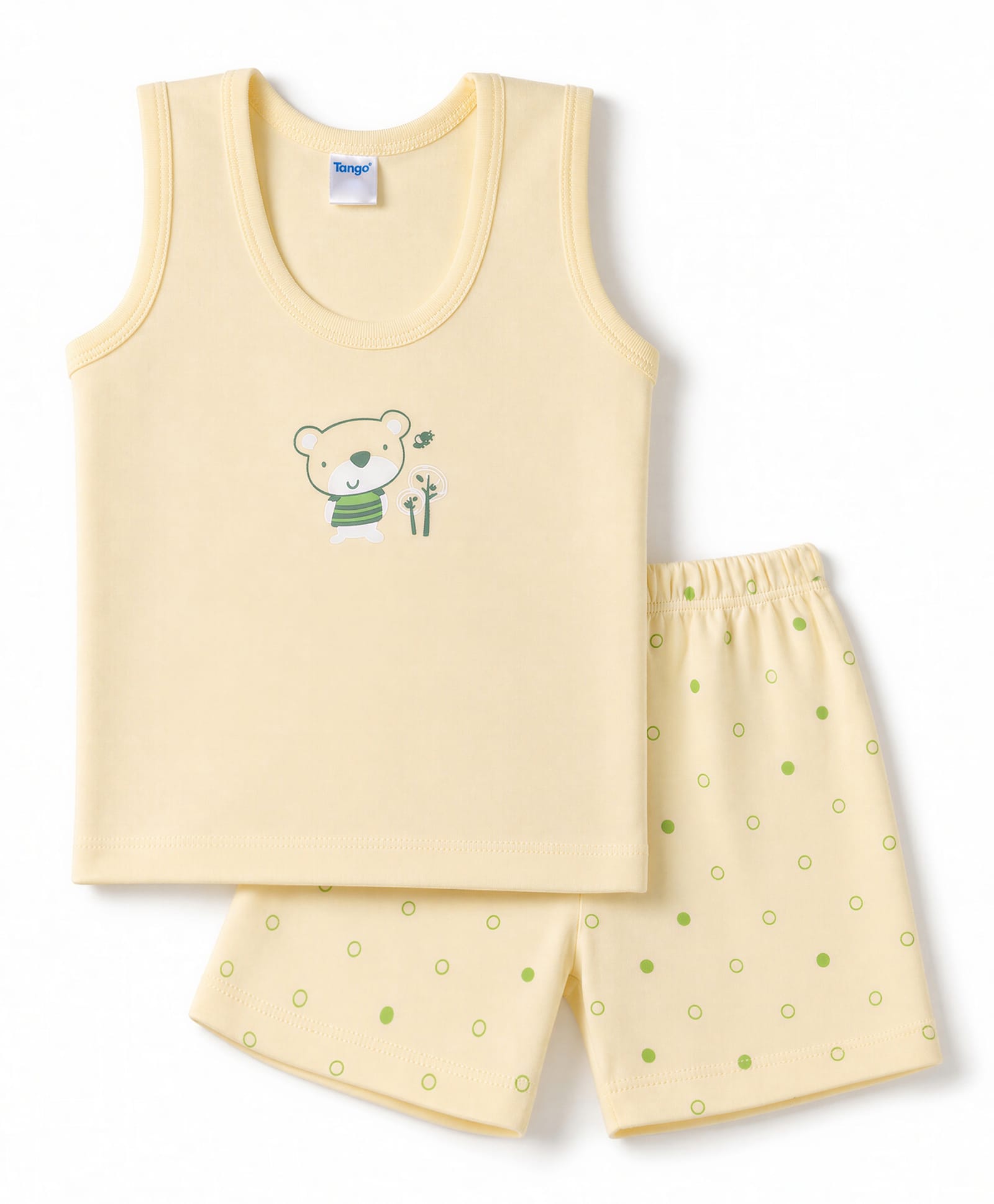 Tango Interlock Knit Sleeveless Innerwear Sets With Teddy Bear Print - Cream-picture-48