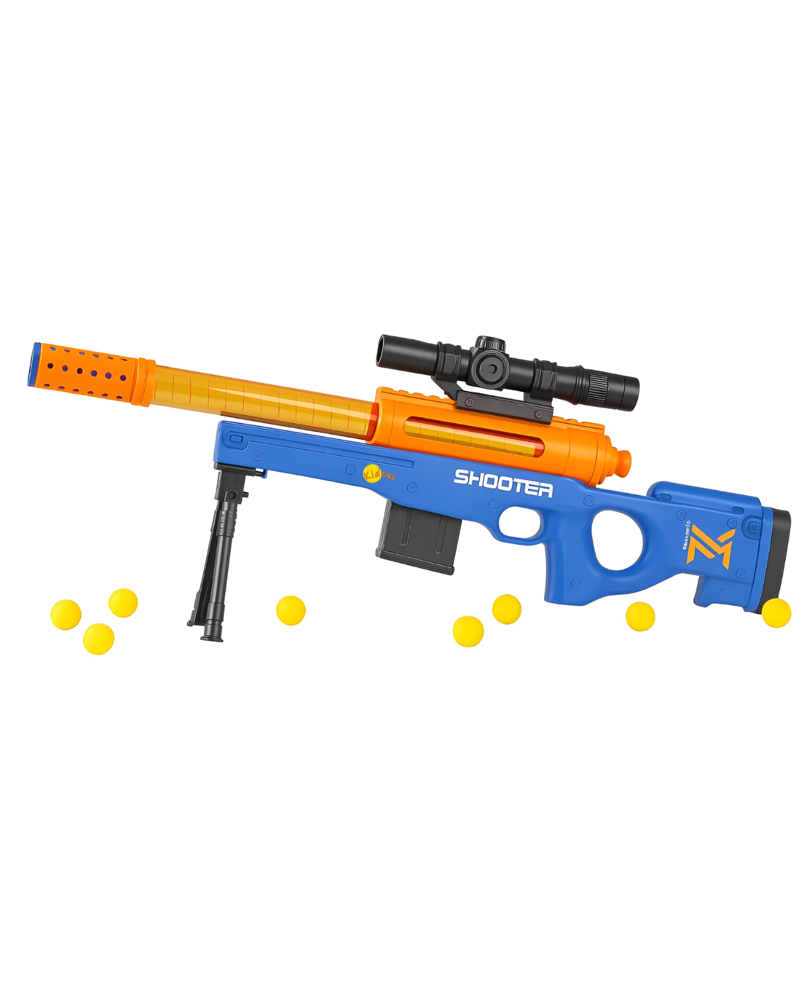 NEGOCIO Children's Outdoor Shooting Game Soft EVA Air Balls Launcher Toy M24 Soft Shooting Gun Toy With 12PCS EVA Ball- PACK OF 1- COLOR MAY VARY-image-9