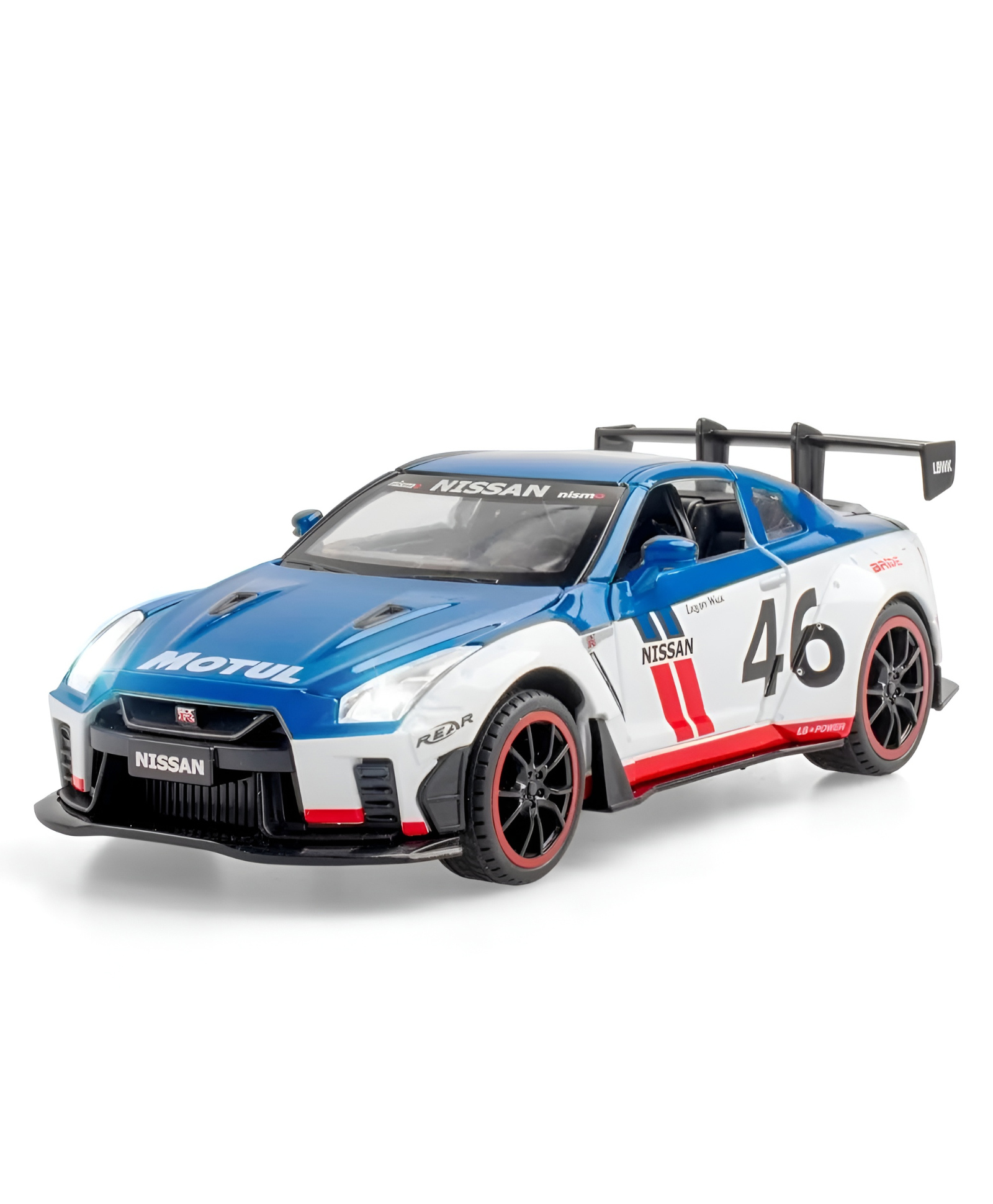 NEGOCIO 1:22 Scale NISS-an GTR Alloy Metal Pull Back Die-cast Car Model with Sound Light Mini Auto Toy- PACK OF 1- COLOR MAY VARY-picture-14