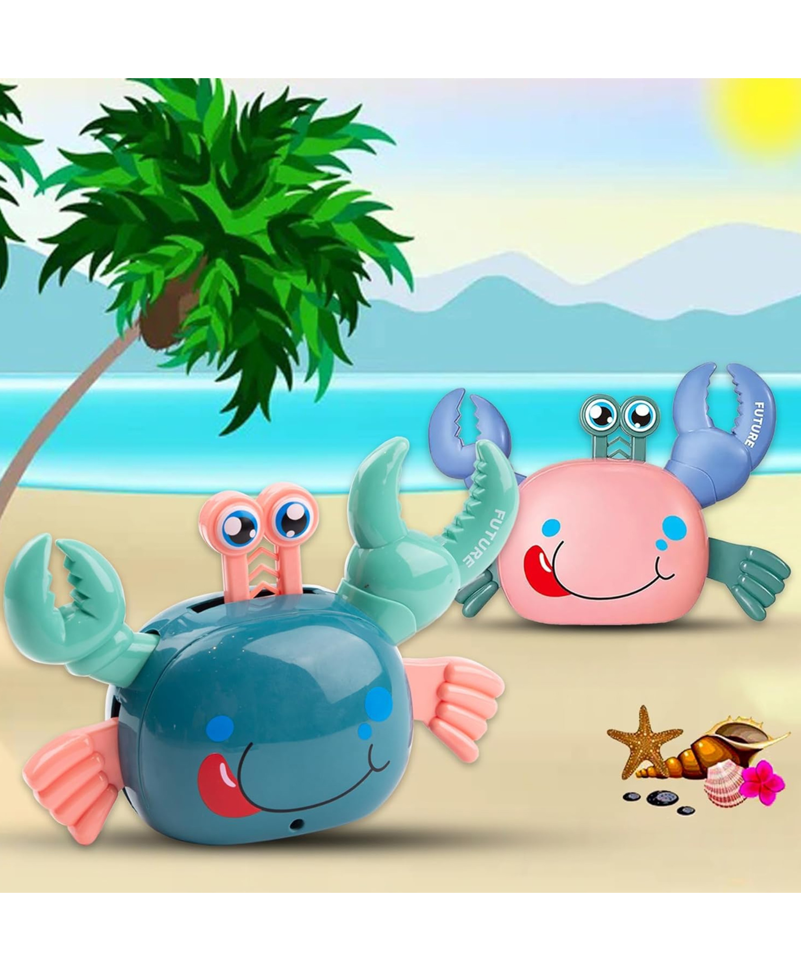 YAMAMA Crawling Crab Toy, Battery Operated Musical Bump & Go Crawling Crab Toys for Kids, Walking | Moving | Fun Play Interactive Early Learning Educational Toy for Kids Boys & Girls - Color May Vary-image-44