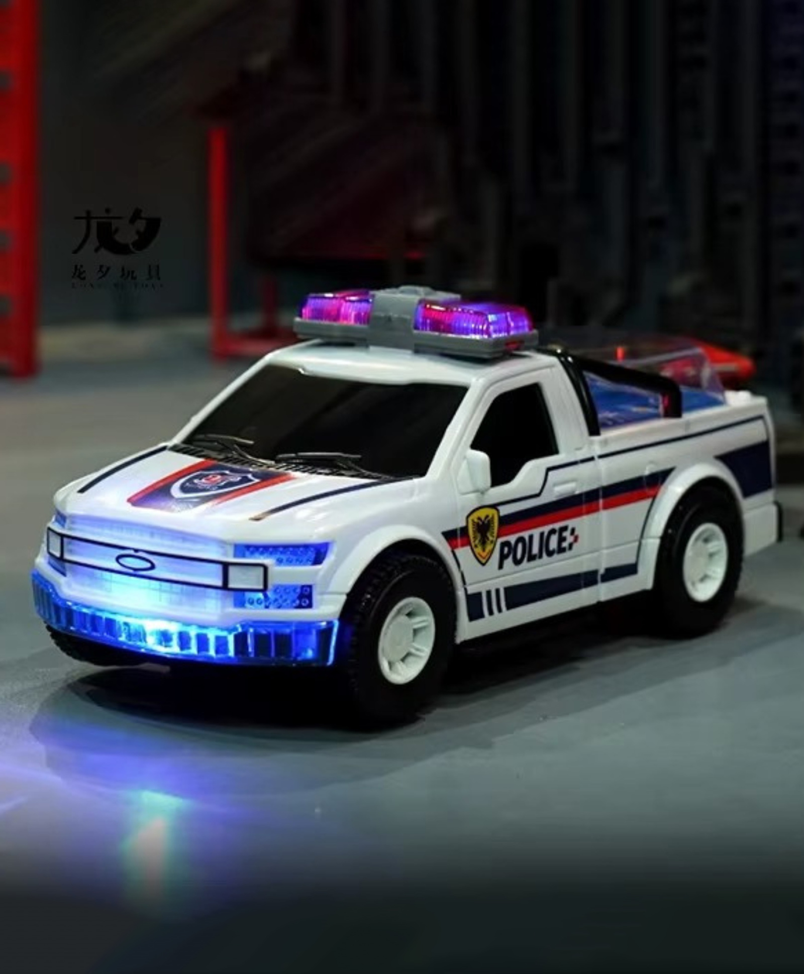 YAMAMA Police Clock Car Toys for Kids with Flashing LED Lights & Sound, Electric Police Pickup Truck with Rotating Dial, Educational Toy for Boys & Girls, Fun Entertainment Kids Toys - Multicolor-image-19